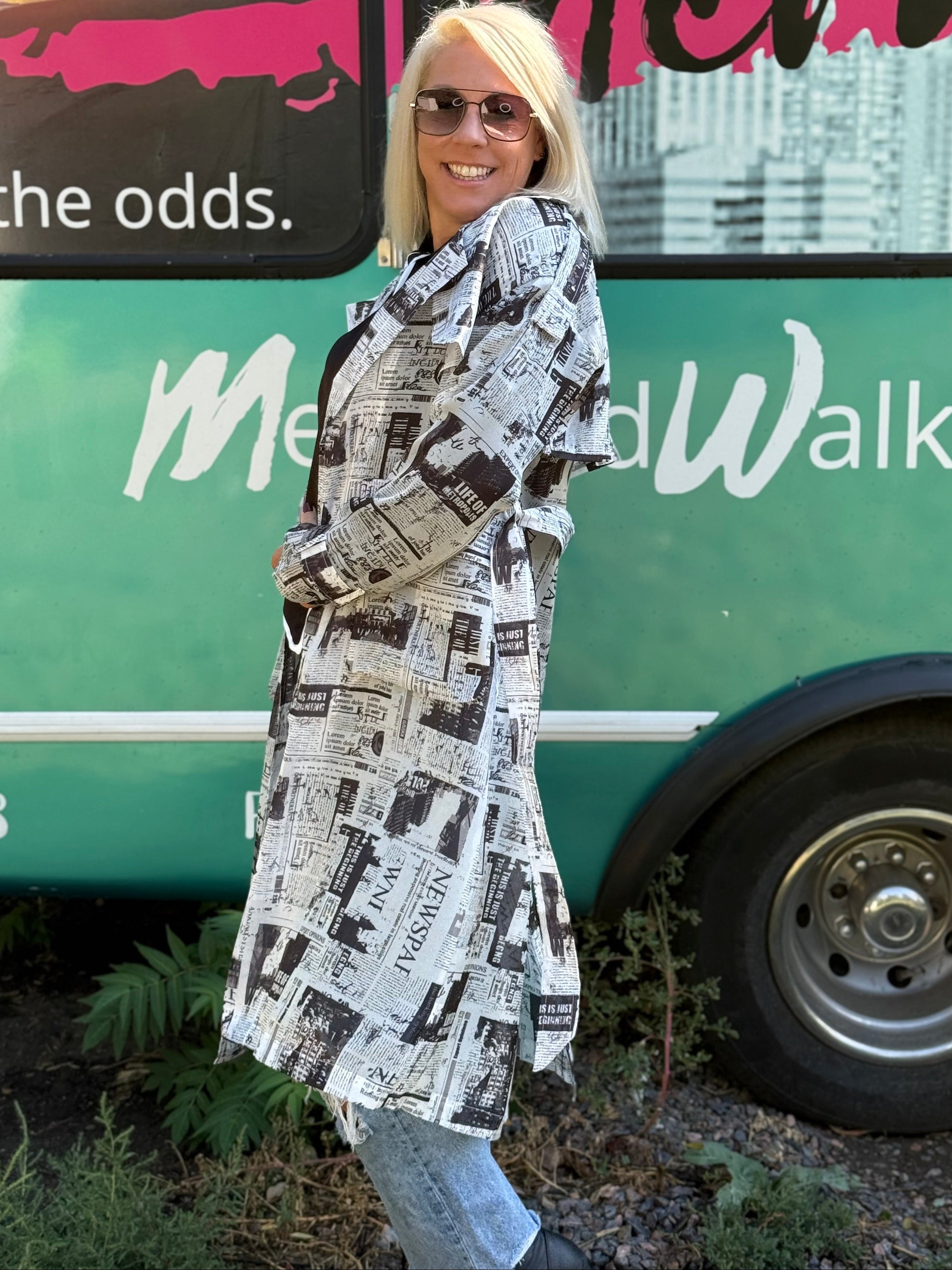 Newspaper Trench Coat