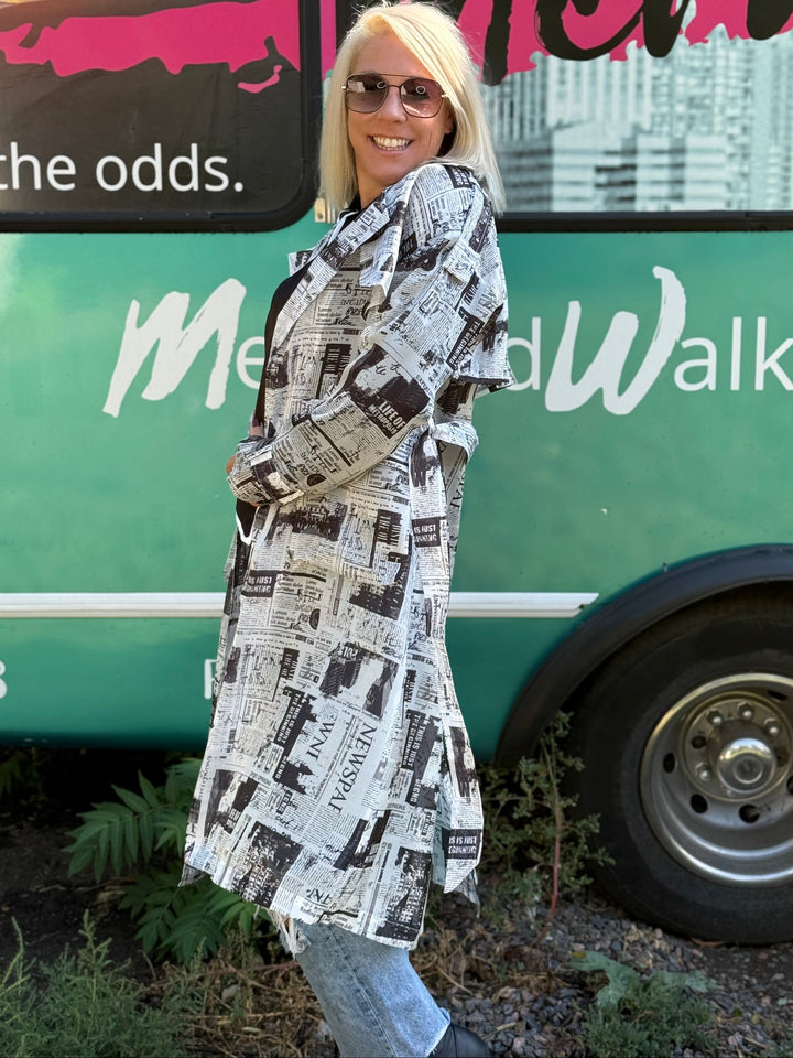 Newspaper Trench Coat