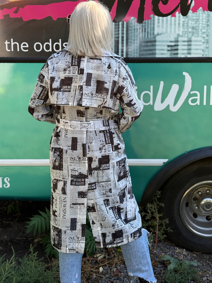 Newspaper Trench Coat