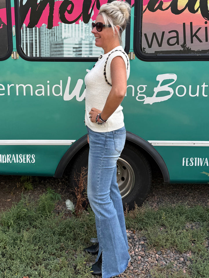 Classy CoCo Sweater Vest in Ivory