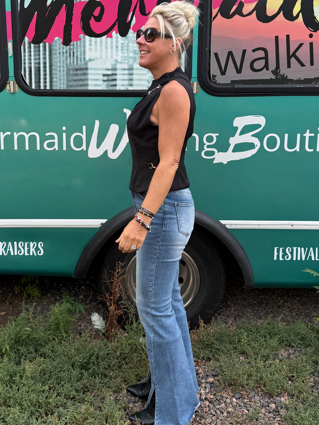 Buckle Up Top in Black