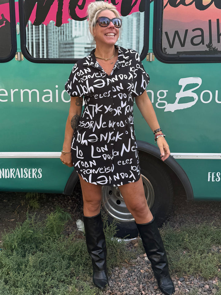 Travel Dress Button Up