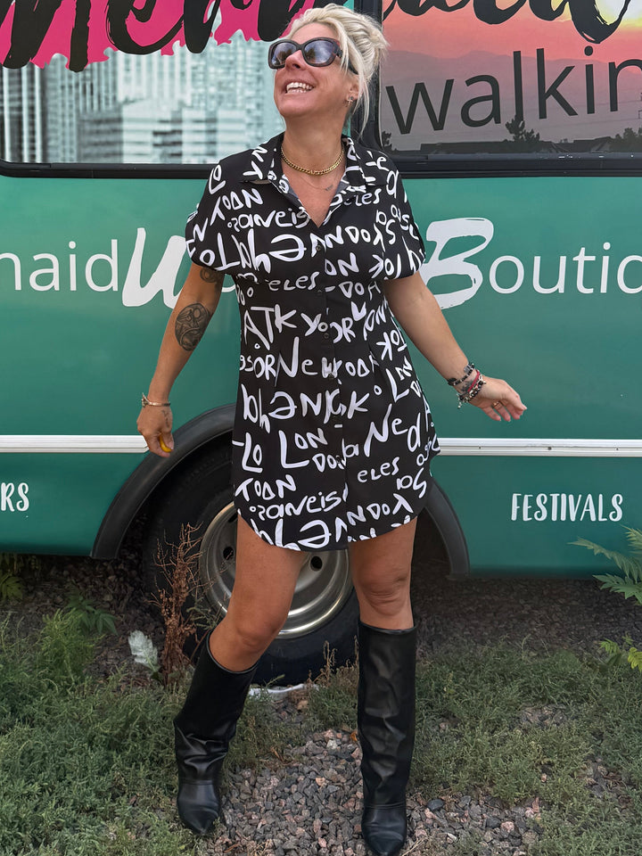 Travel Dress Button Up