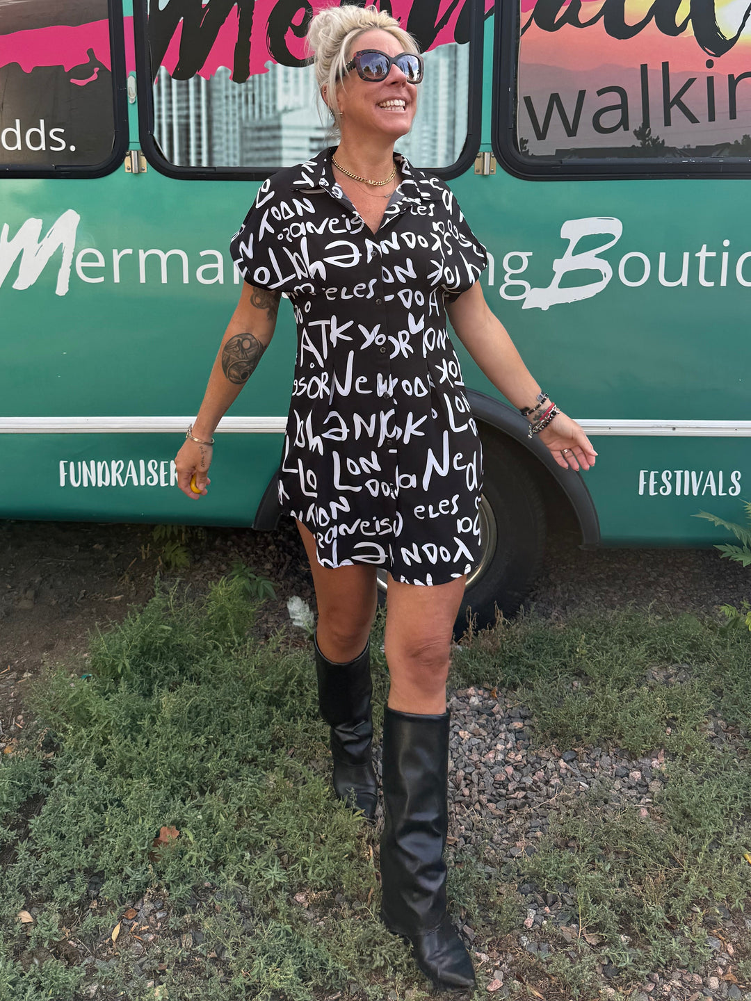 Travel Dress Button Up