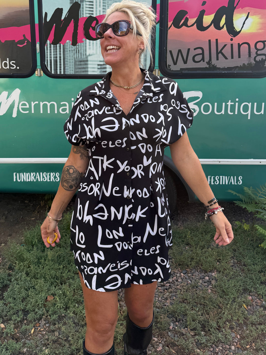 Travel Dress Button Up