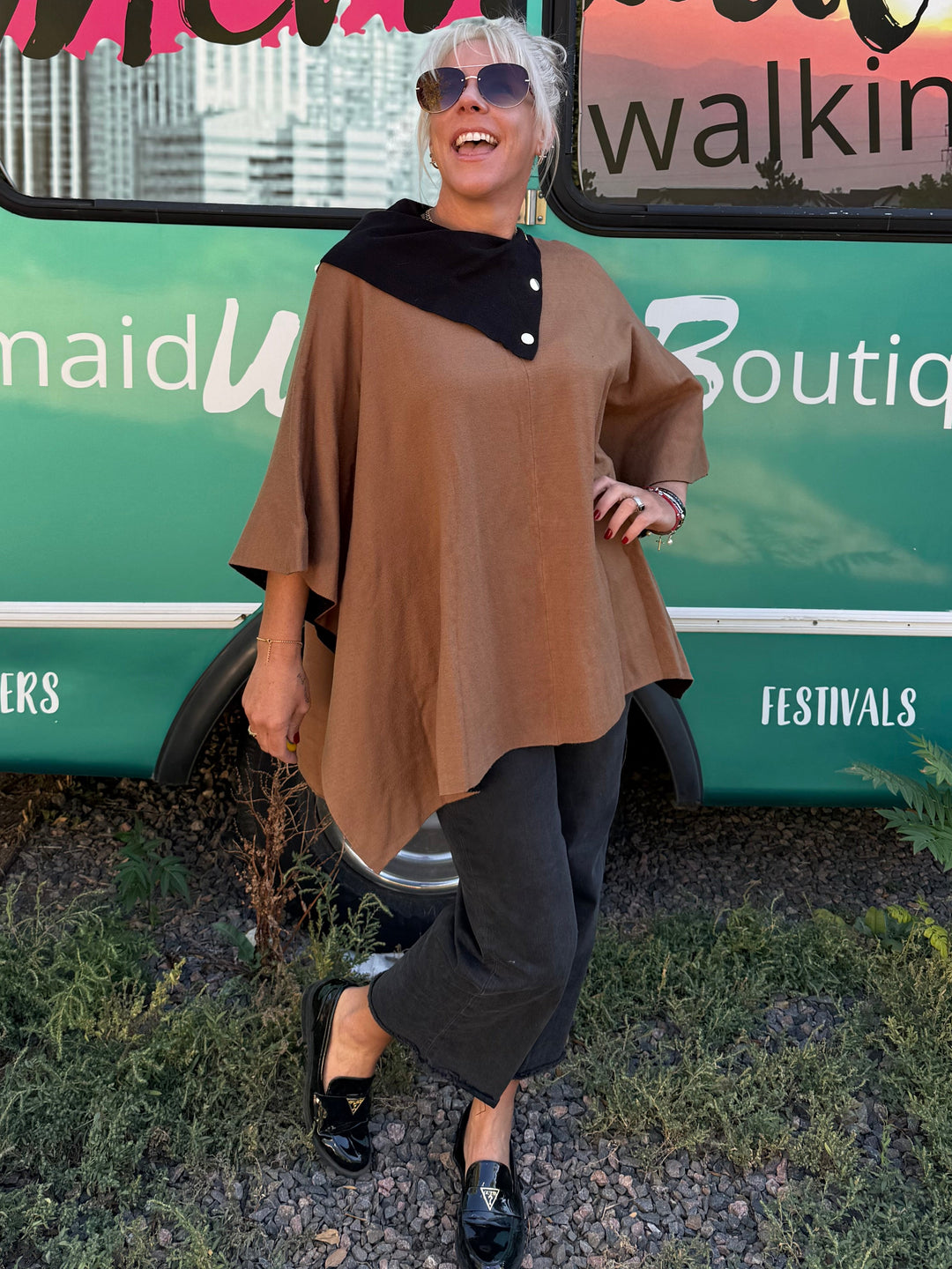 Amiah Poncho Sweater