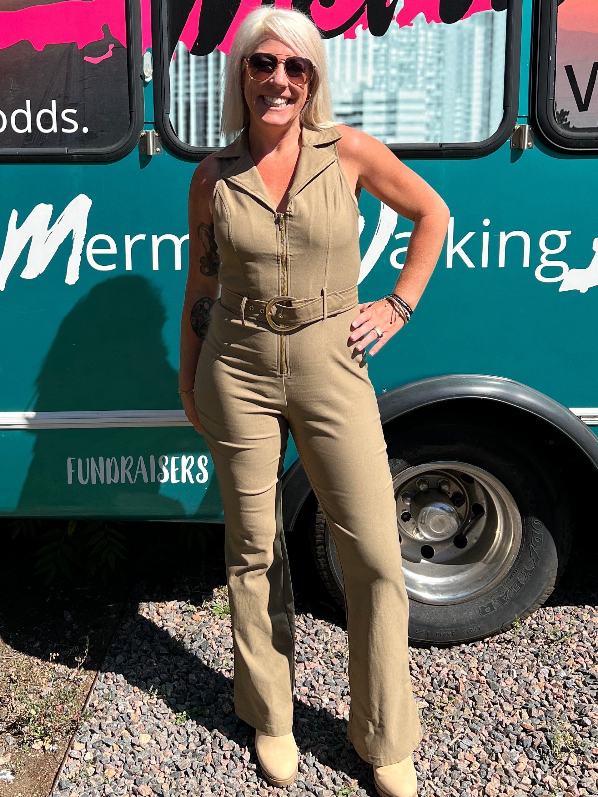 Cleo Jumpsuit in Olive