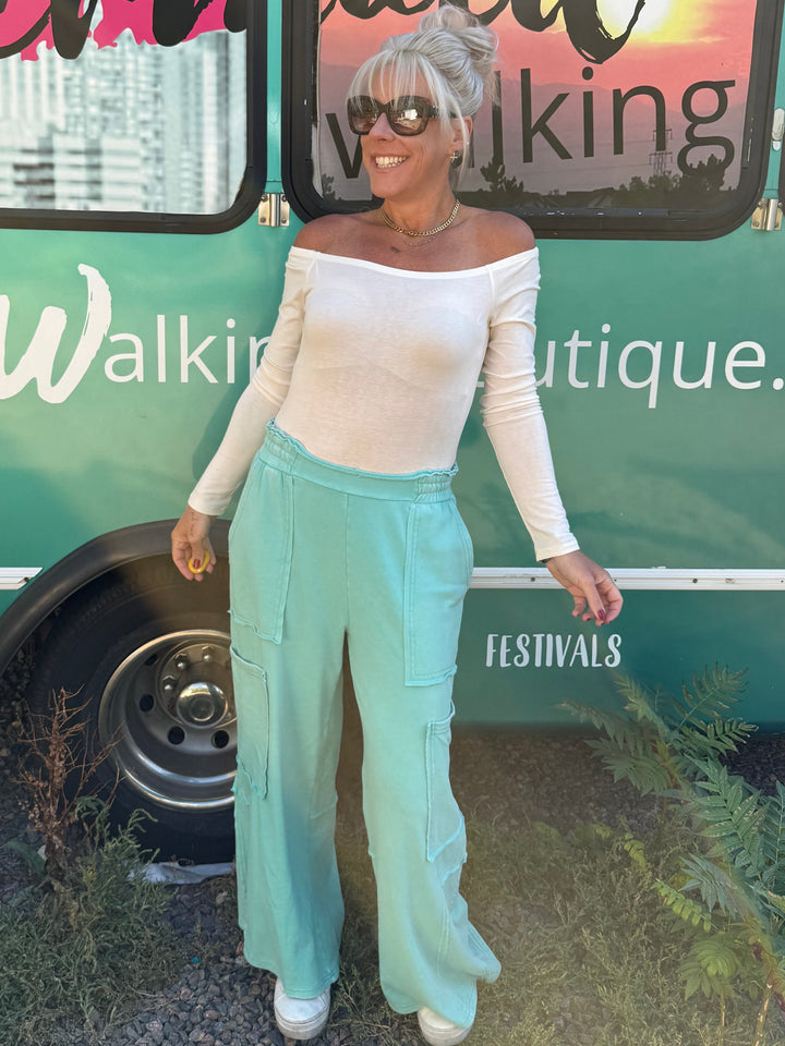 Cargo Dream Pants in Turquoise