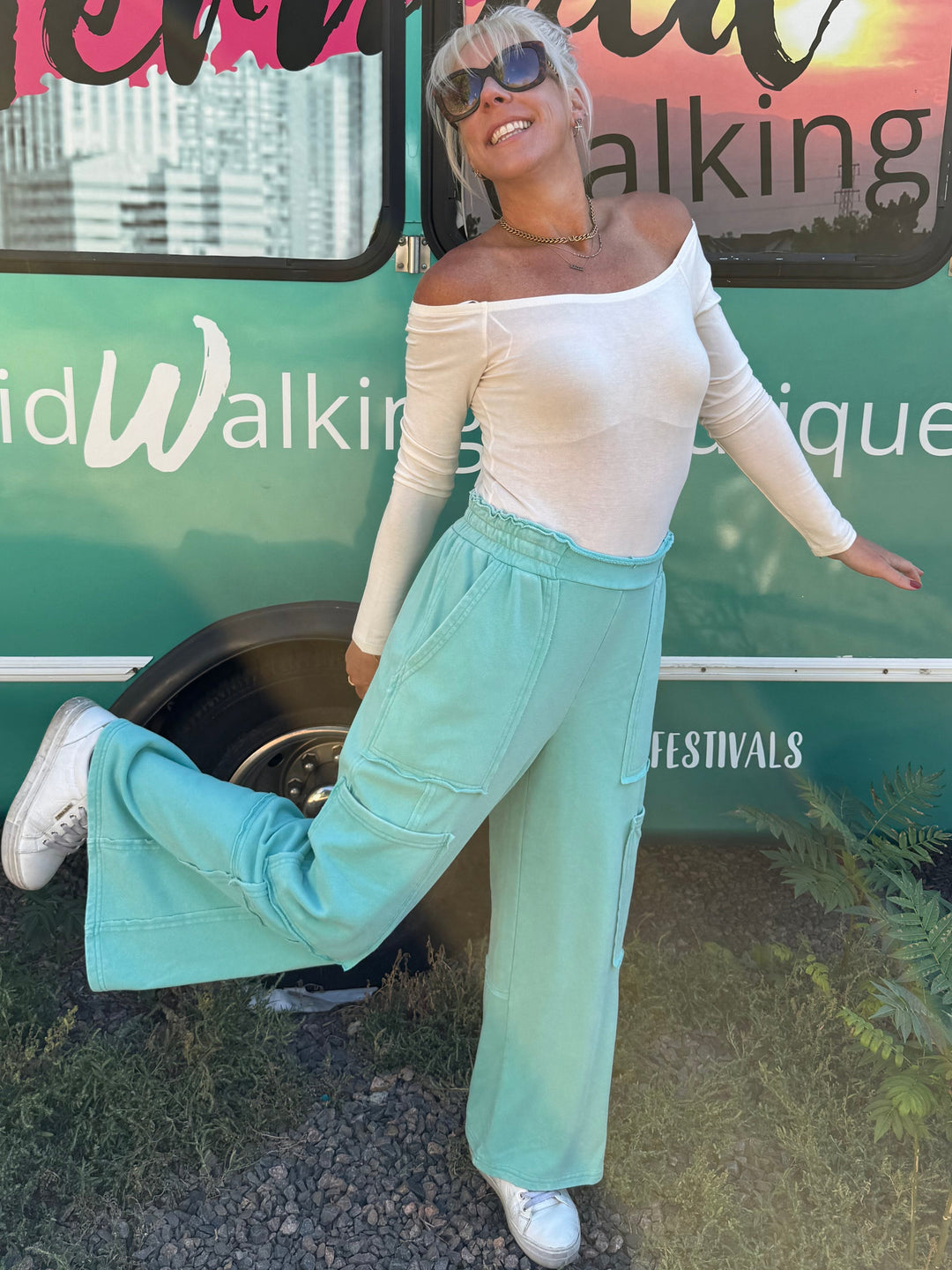 Cargo Dream Pants in Turquoise