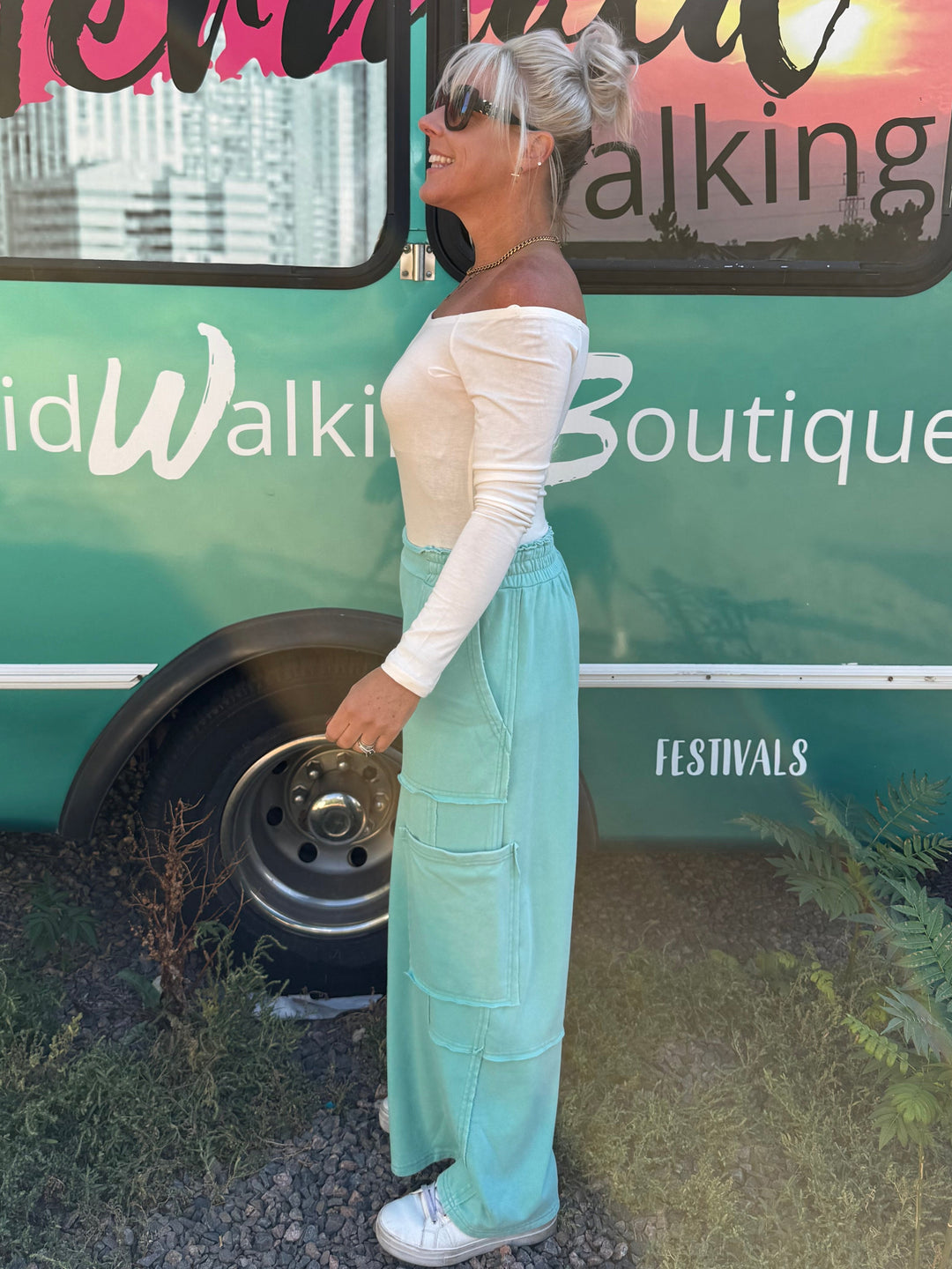 Cargo Dream Pants in Turquoise