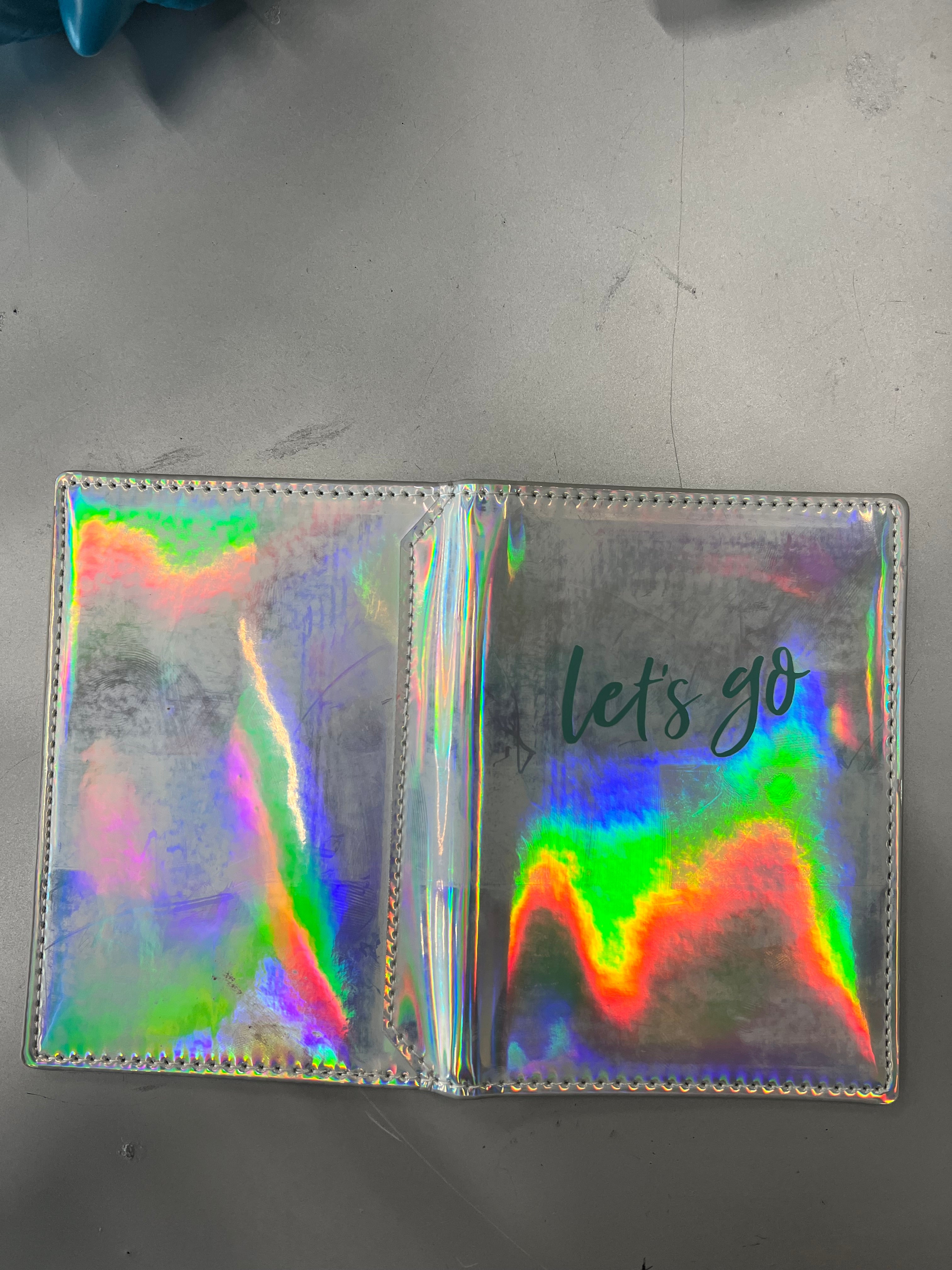 Let's Go Iridescent Passport Case