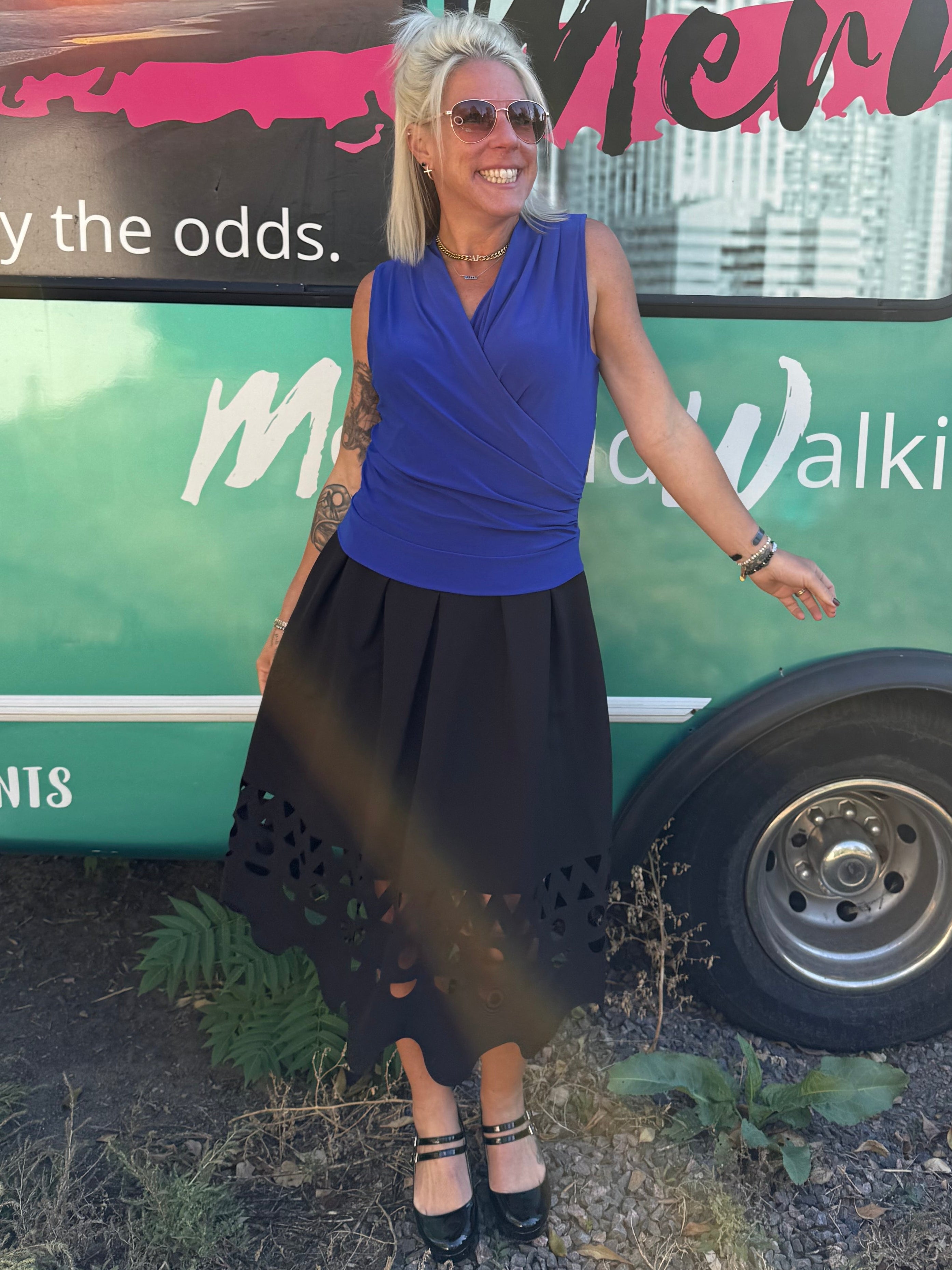 Mary Cutout Skirt in Black