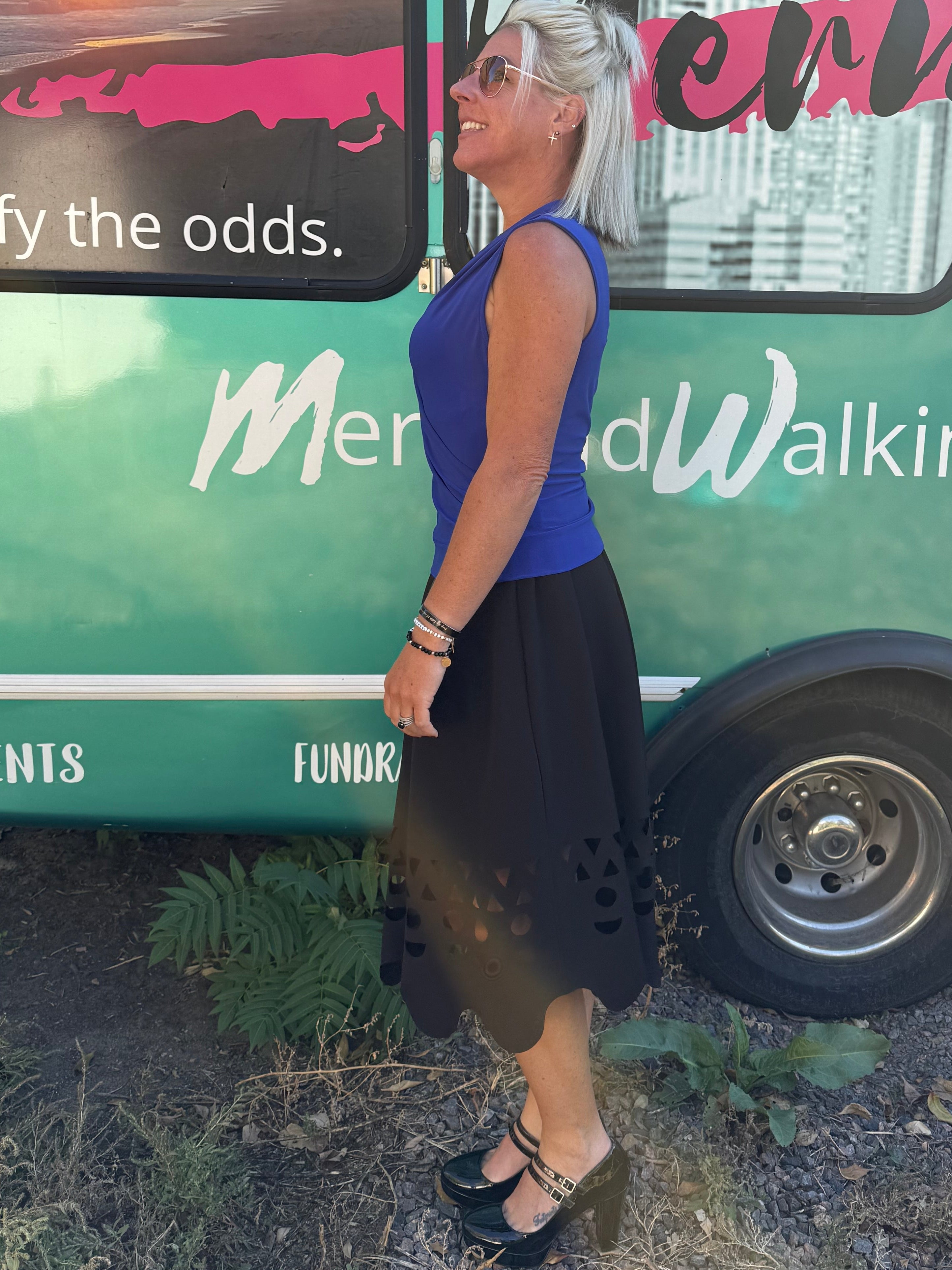 Mary Cutout Skirt in Black