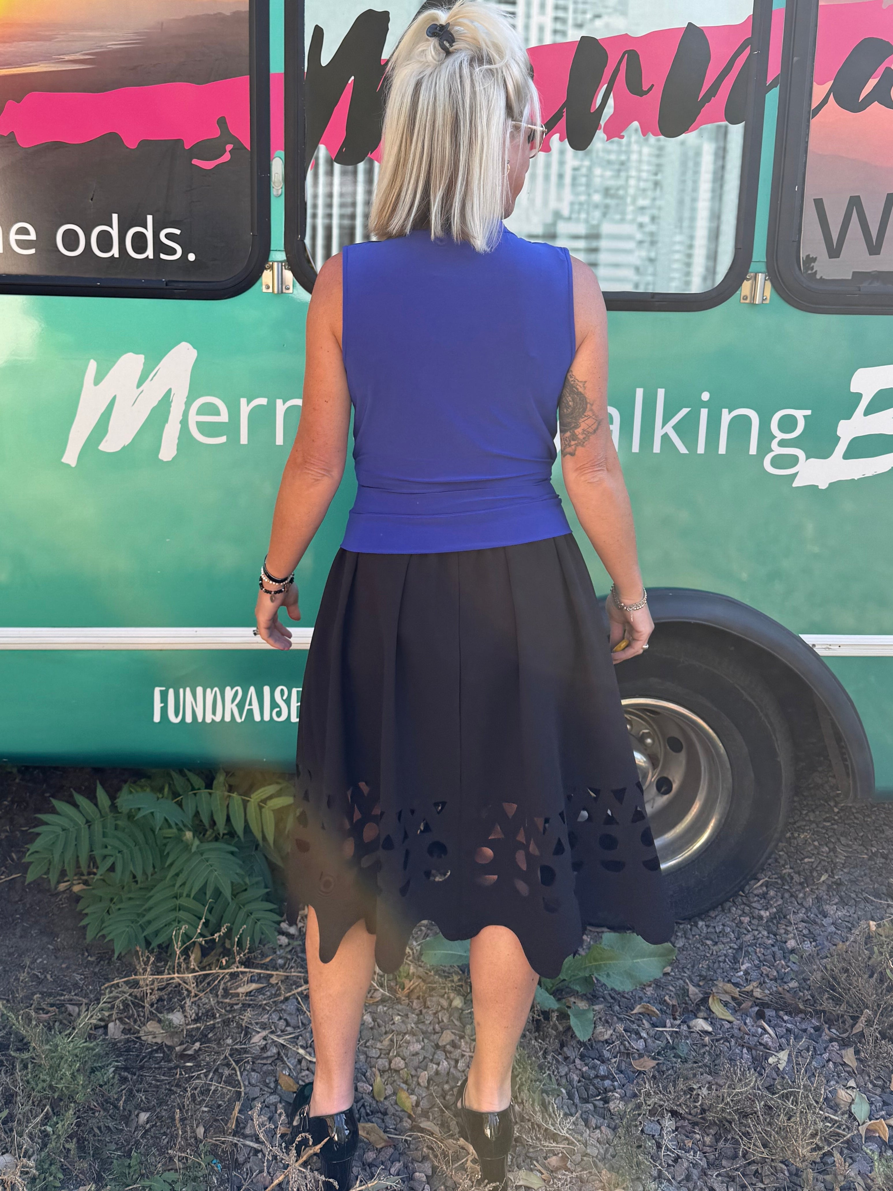 Mary Cutout Skirt in Black