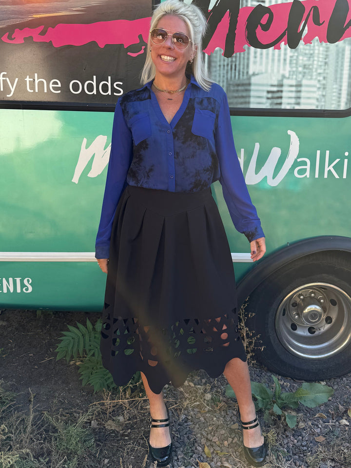 Mary Cutout Skirt in Black