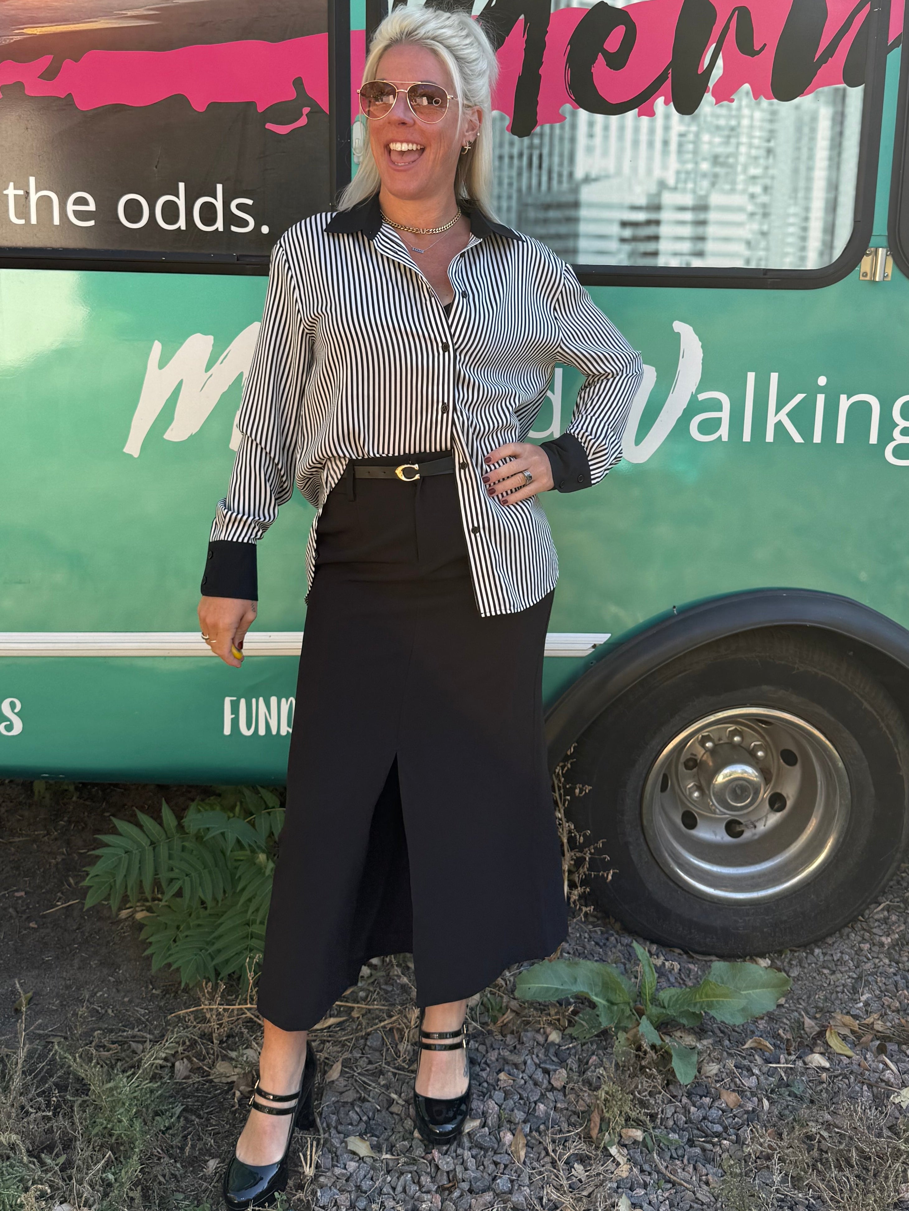 Winslet Midi Skirt in Black