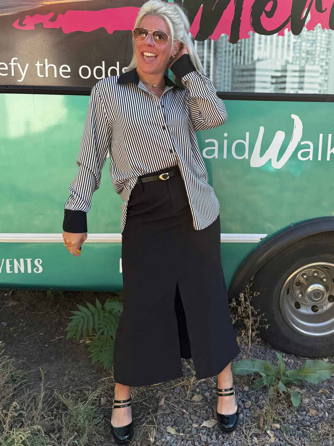 Winslet Midi Skirt in Black