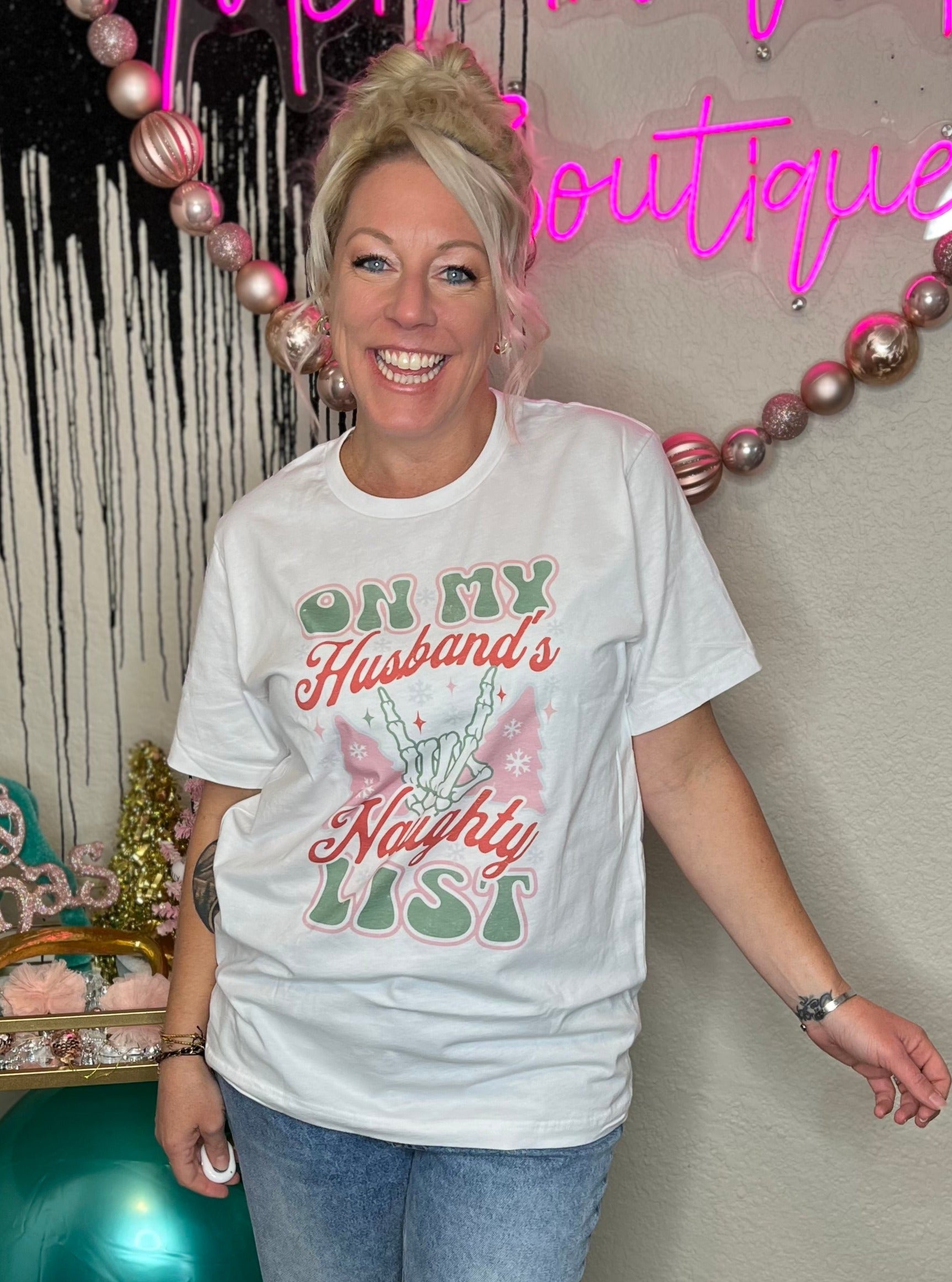 Husband's Naughty List Tee