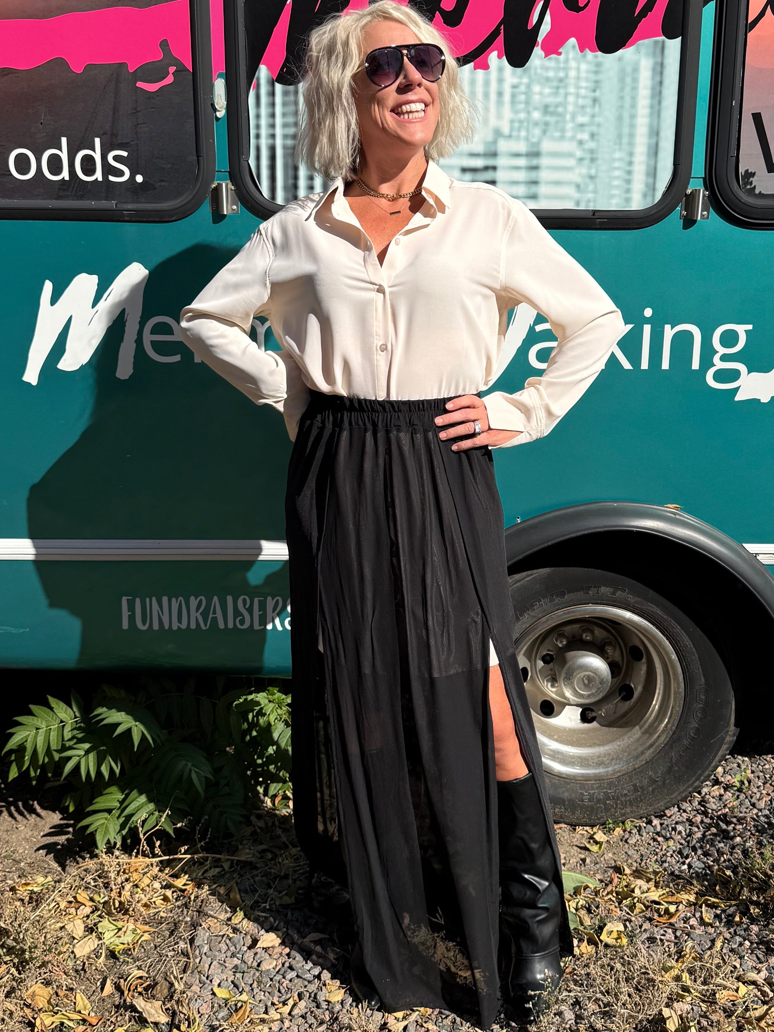 Beckett Shirt Dress in Cream