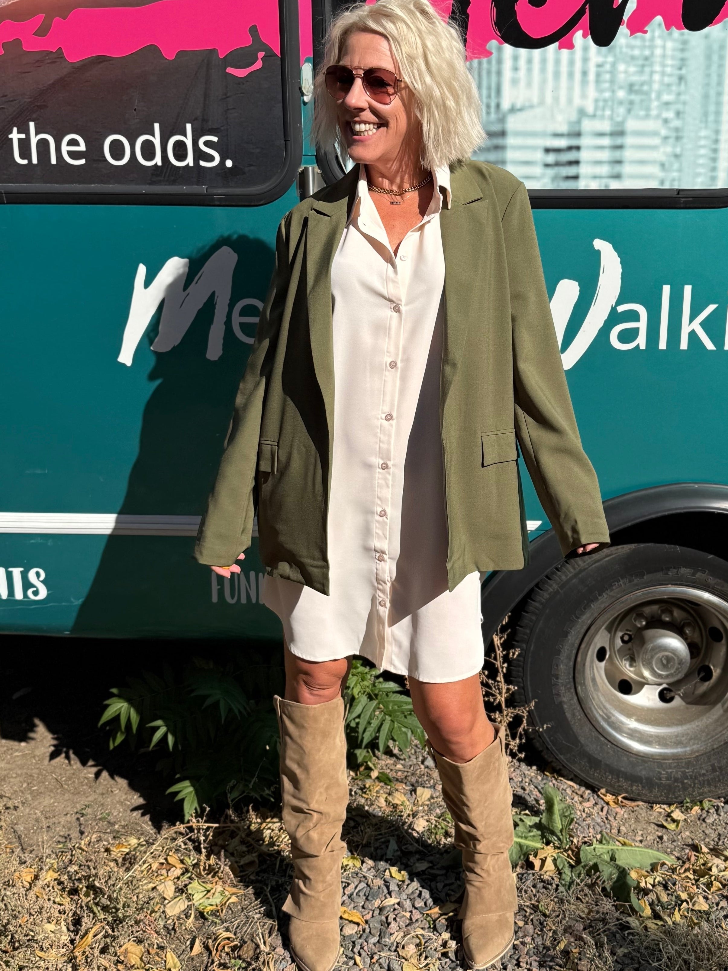 Ramona Blazer in Olive