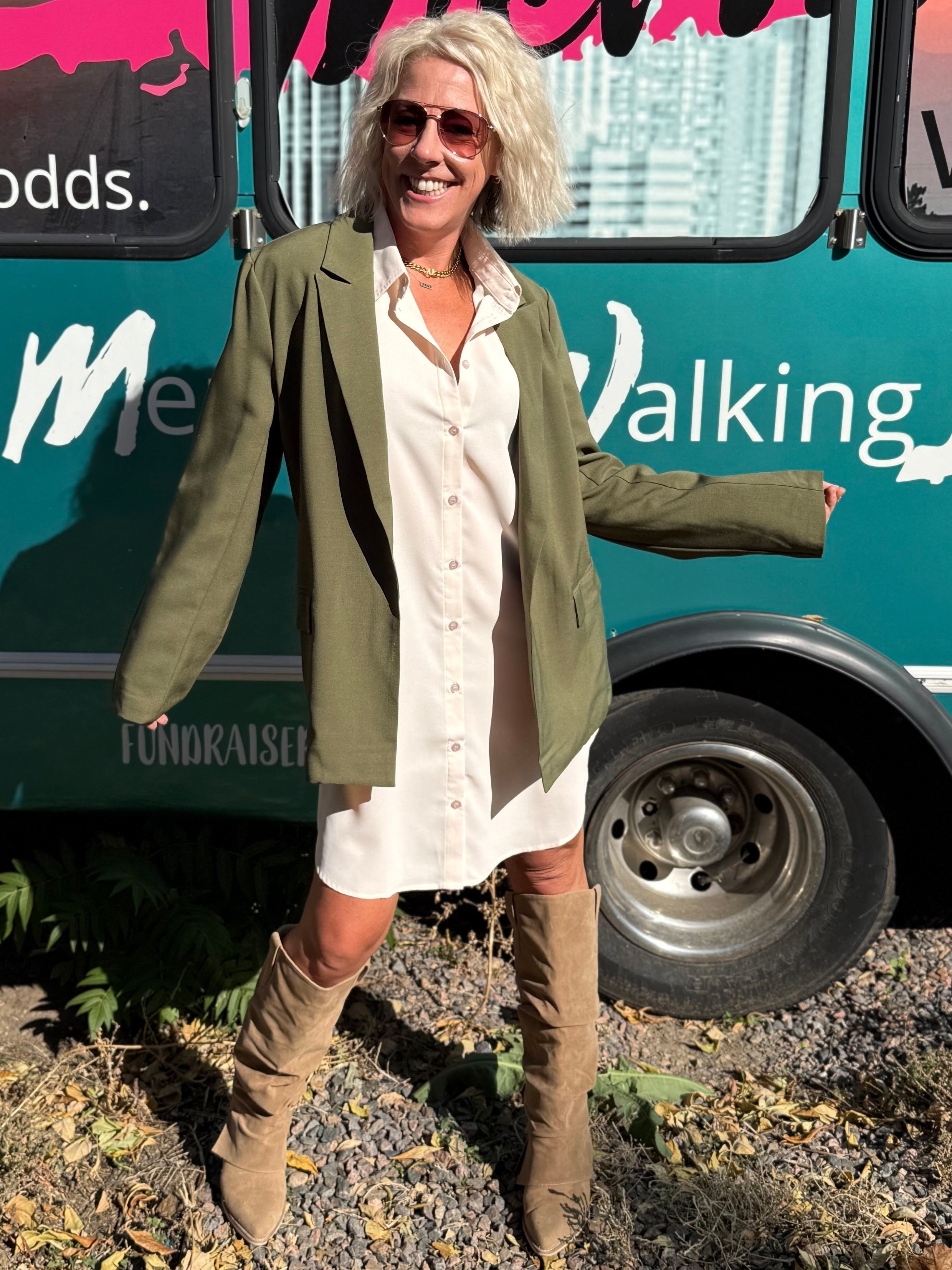 Beckett Shirt Dress in Cream