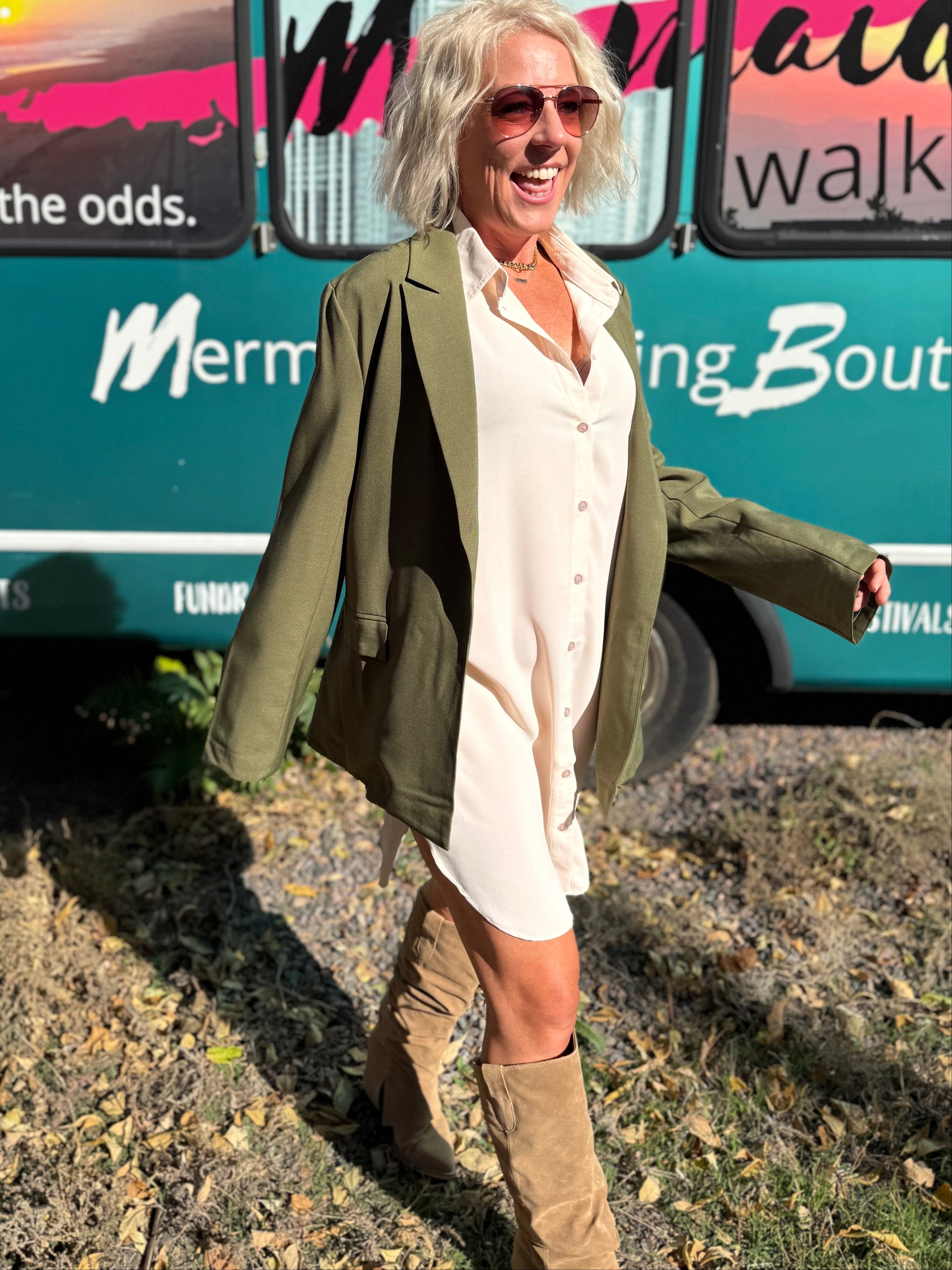 Ramona Blazer in Olive