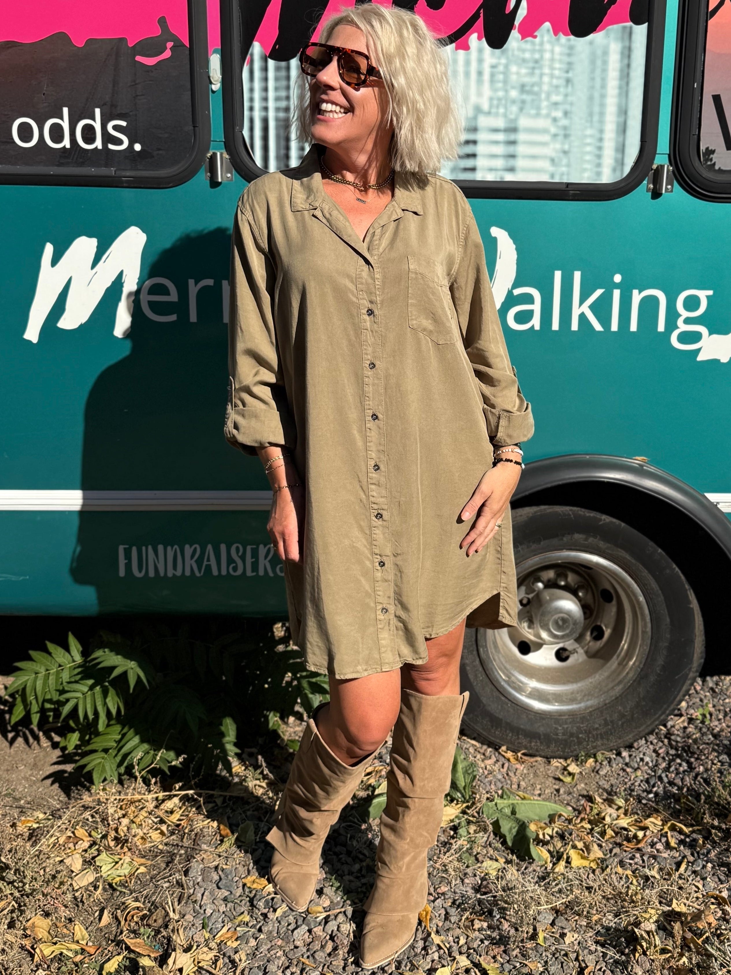 Antonia Dress in Olive