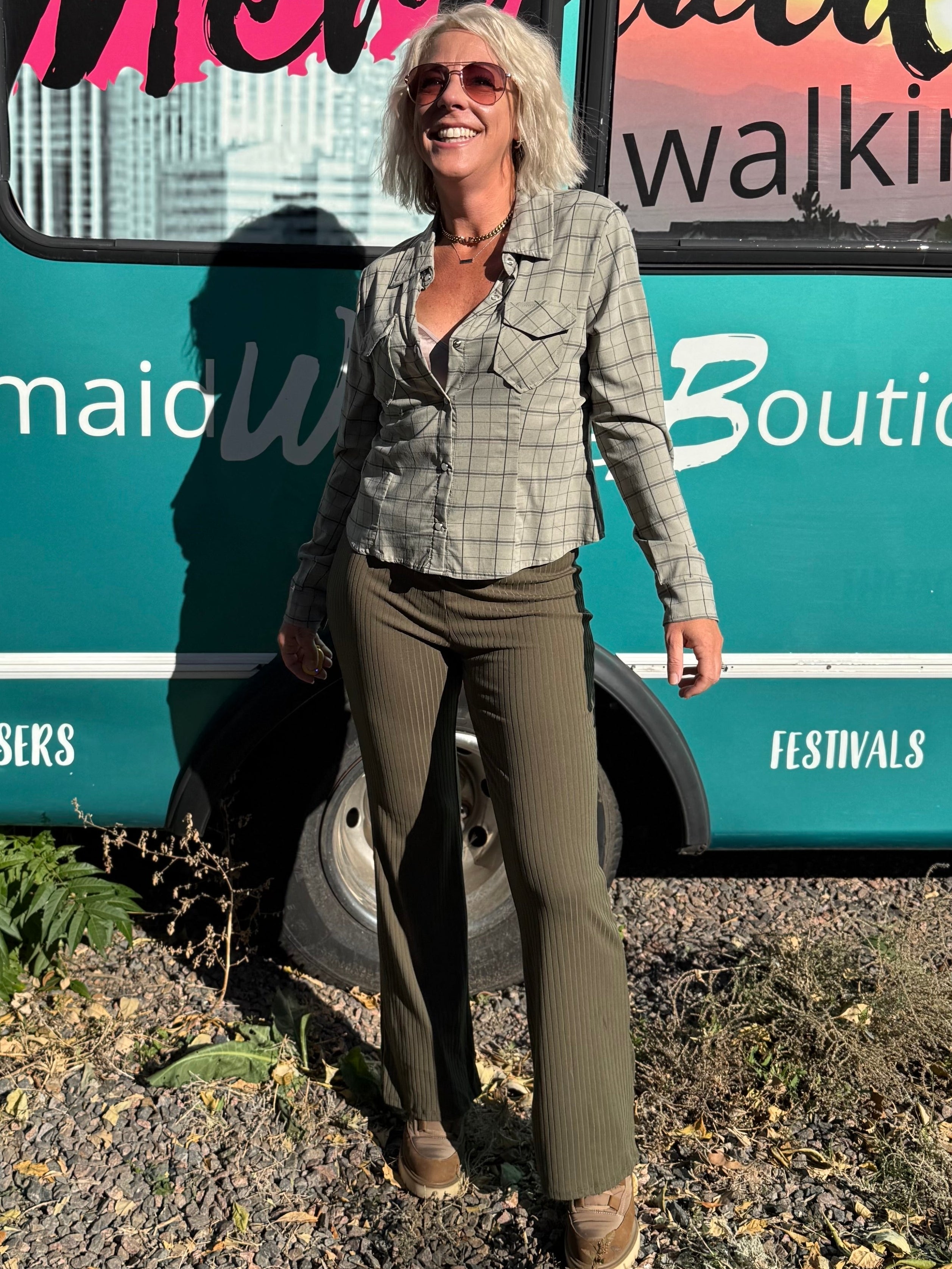 Randi Ribbed Olive Set