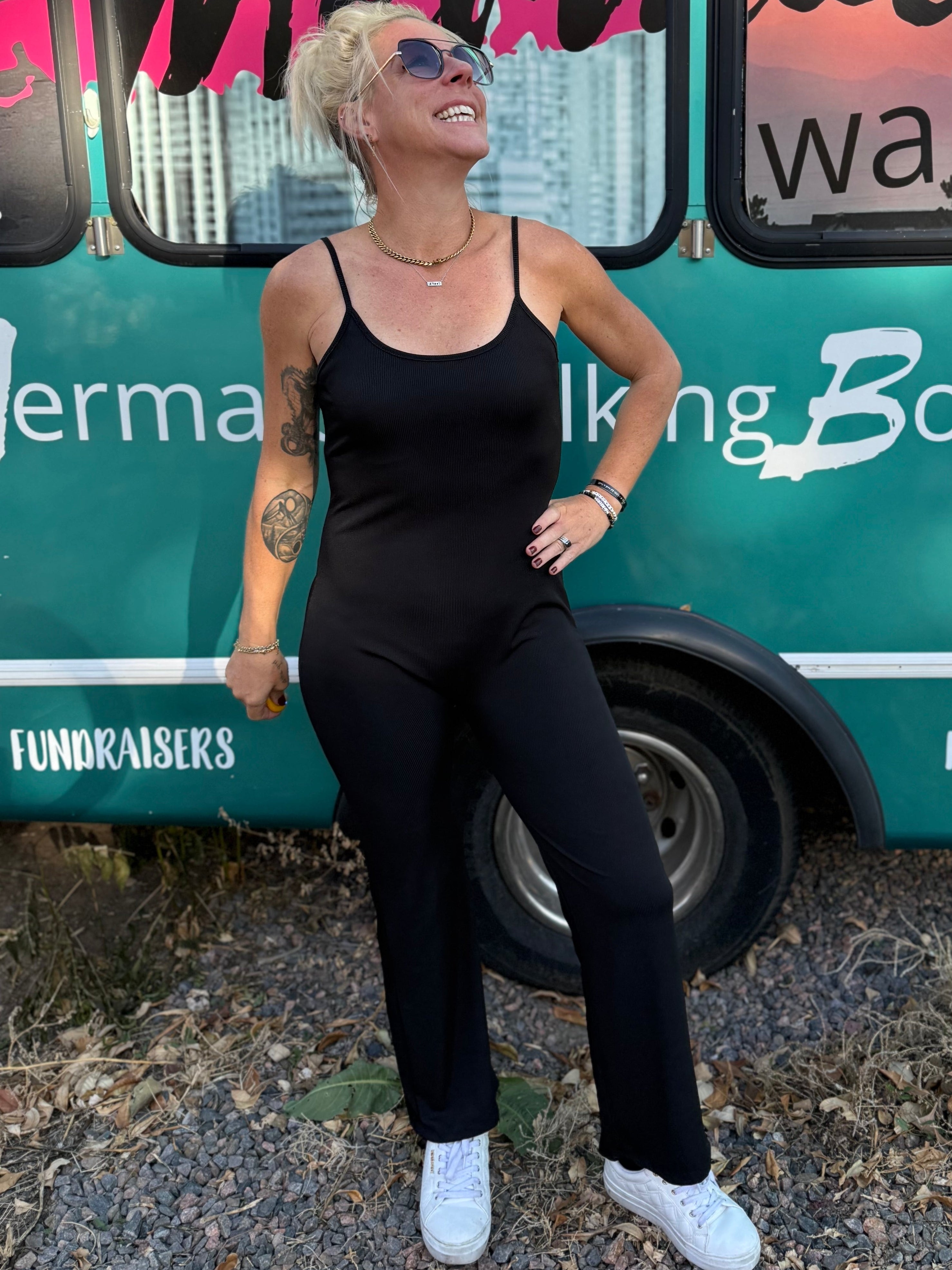 Olivia Onesie Jumpsuit in Black