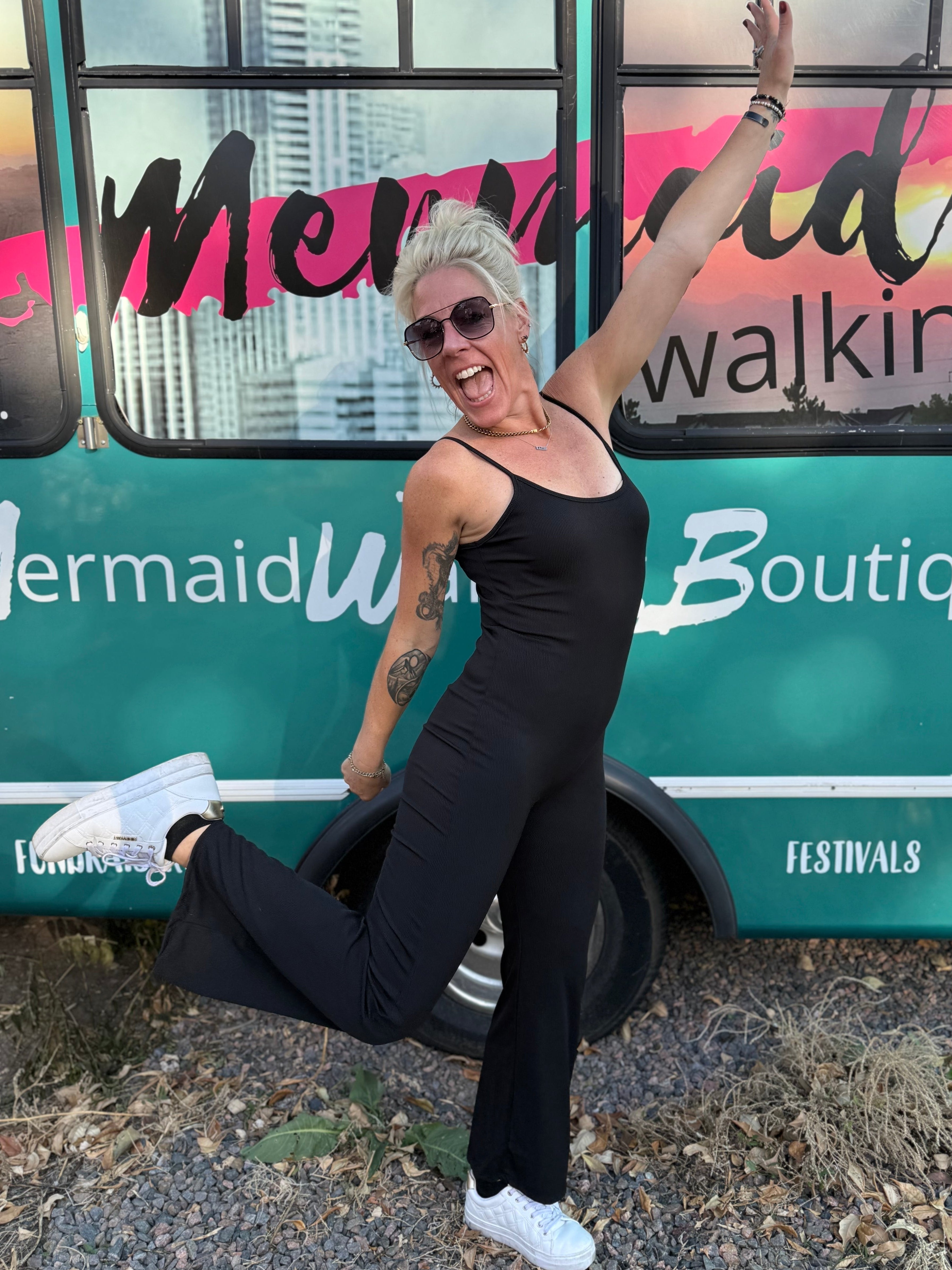 Olivia Onesie Jumpsuit in Black