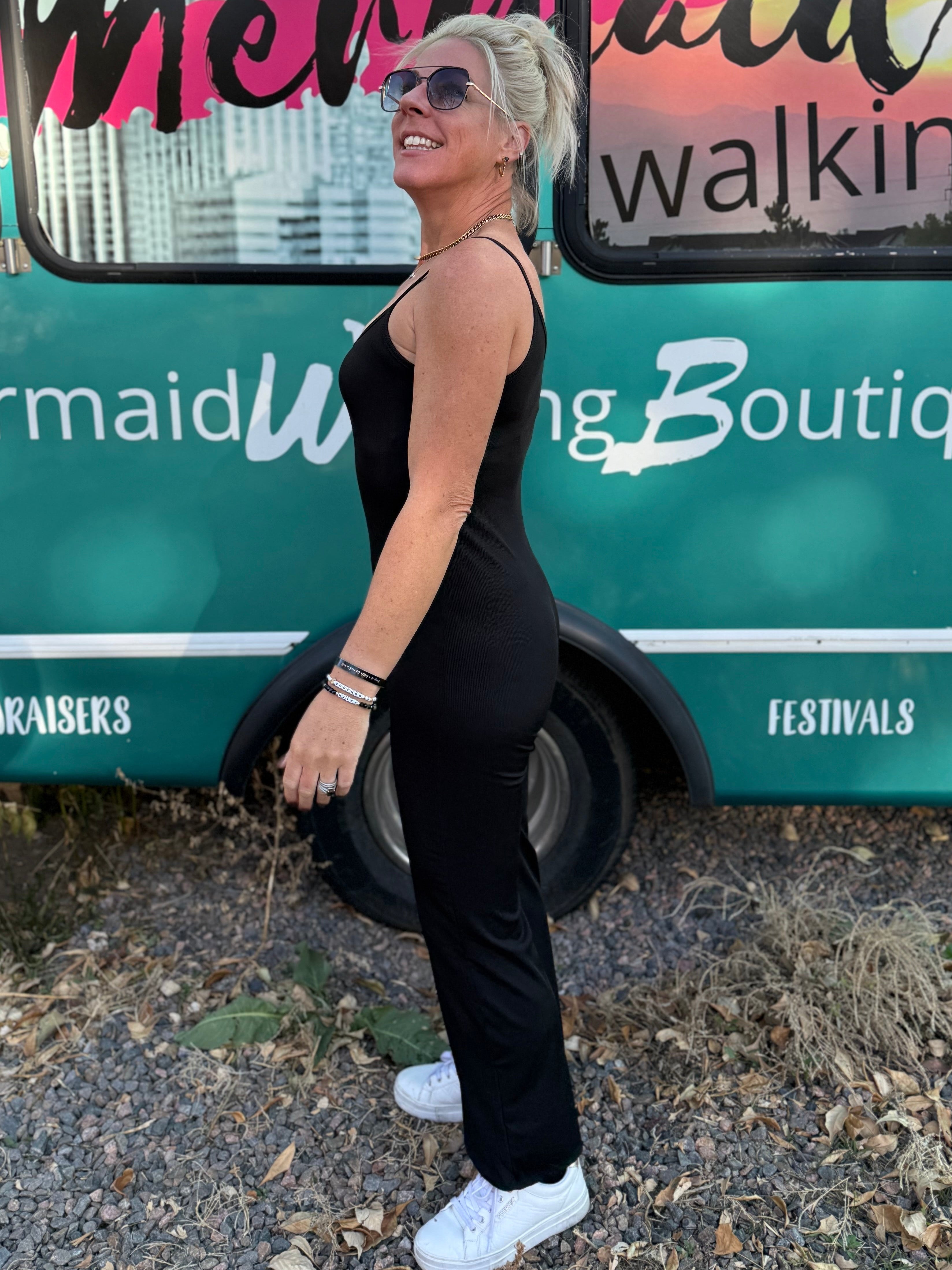 Olivia Onesie Jumpsuit in Black