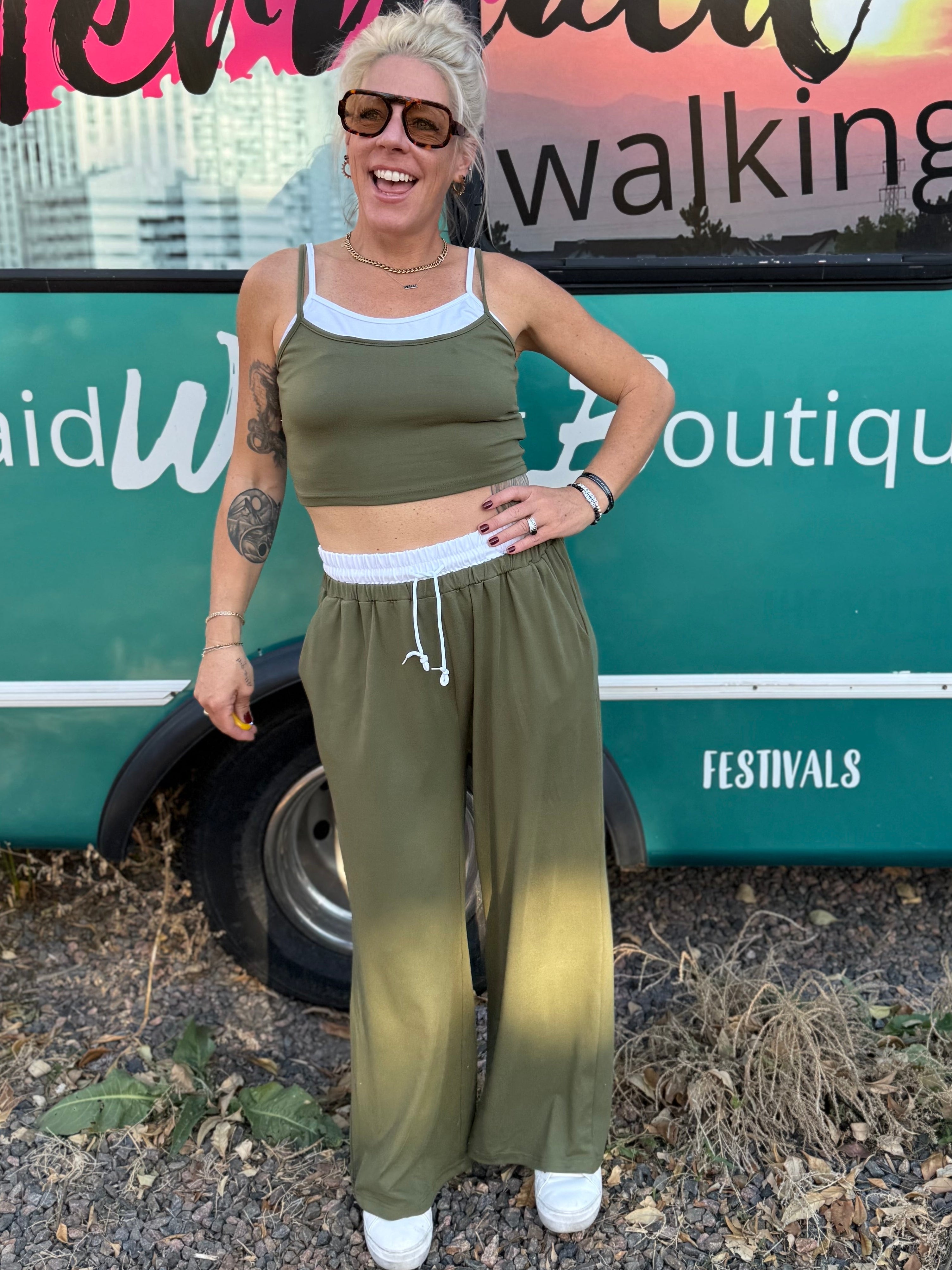 Corrine Set in Olive