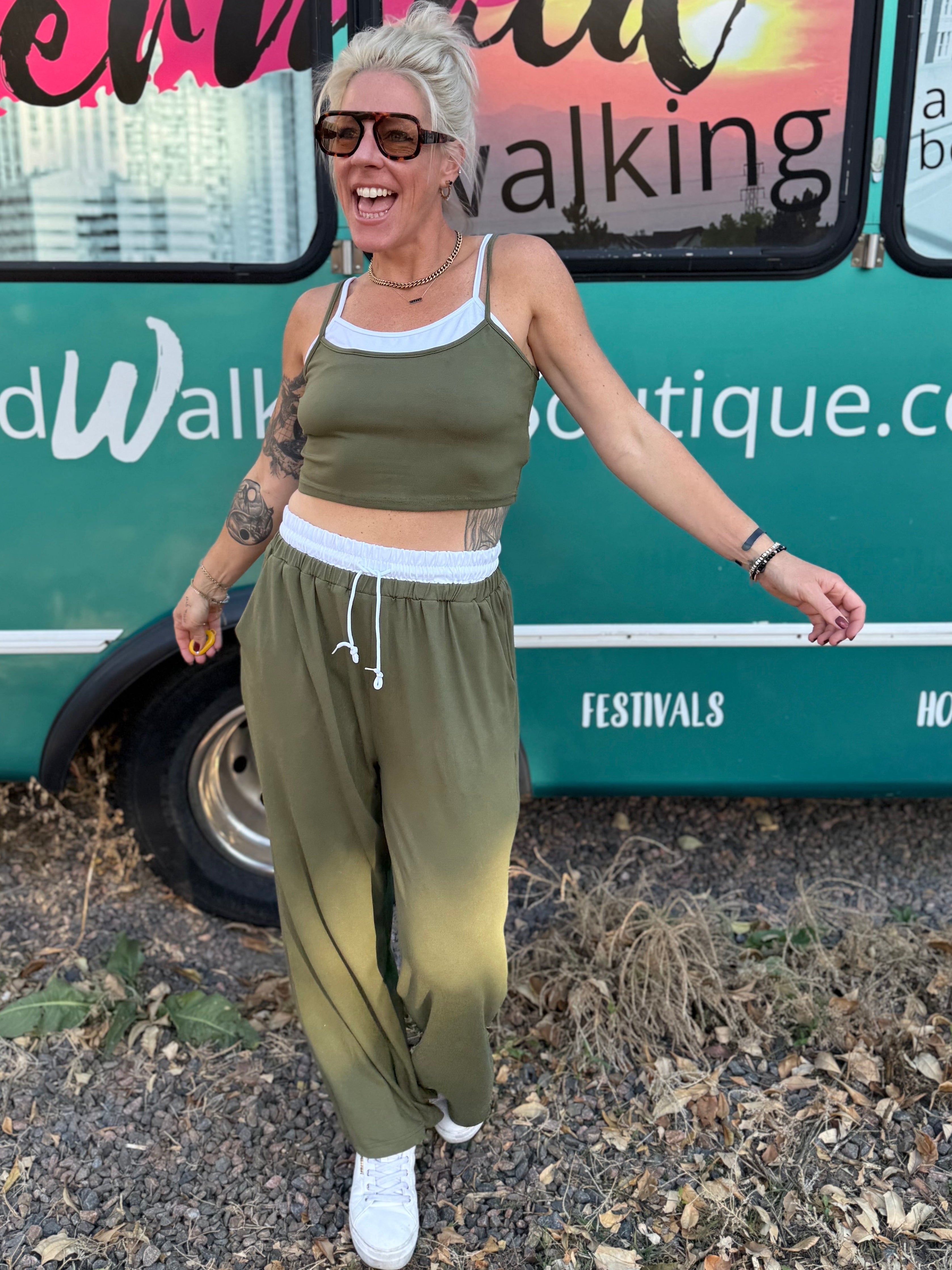 Corrine Set in Olive