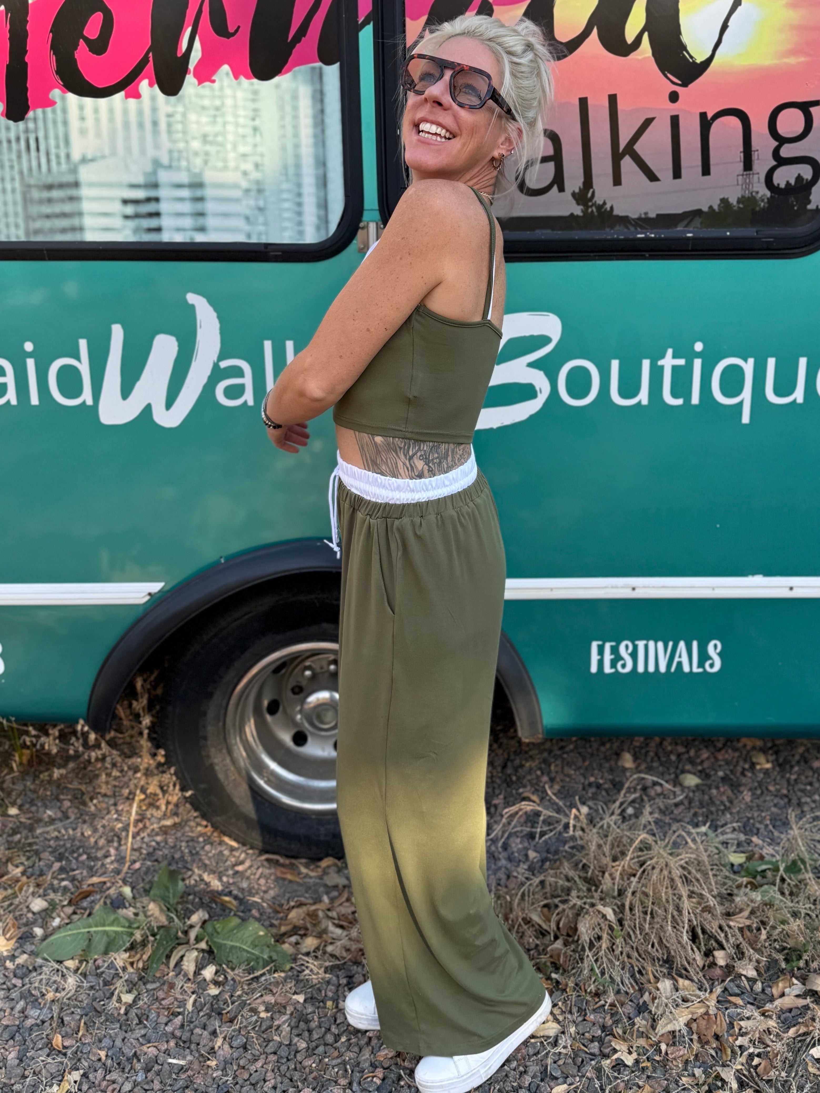 Corrine Set in Olive