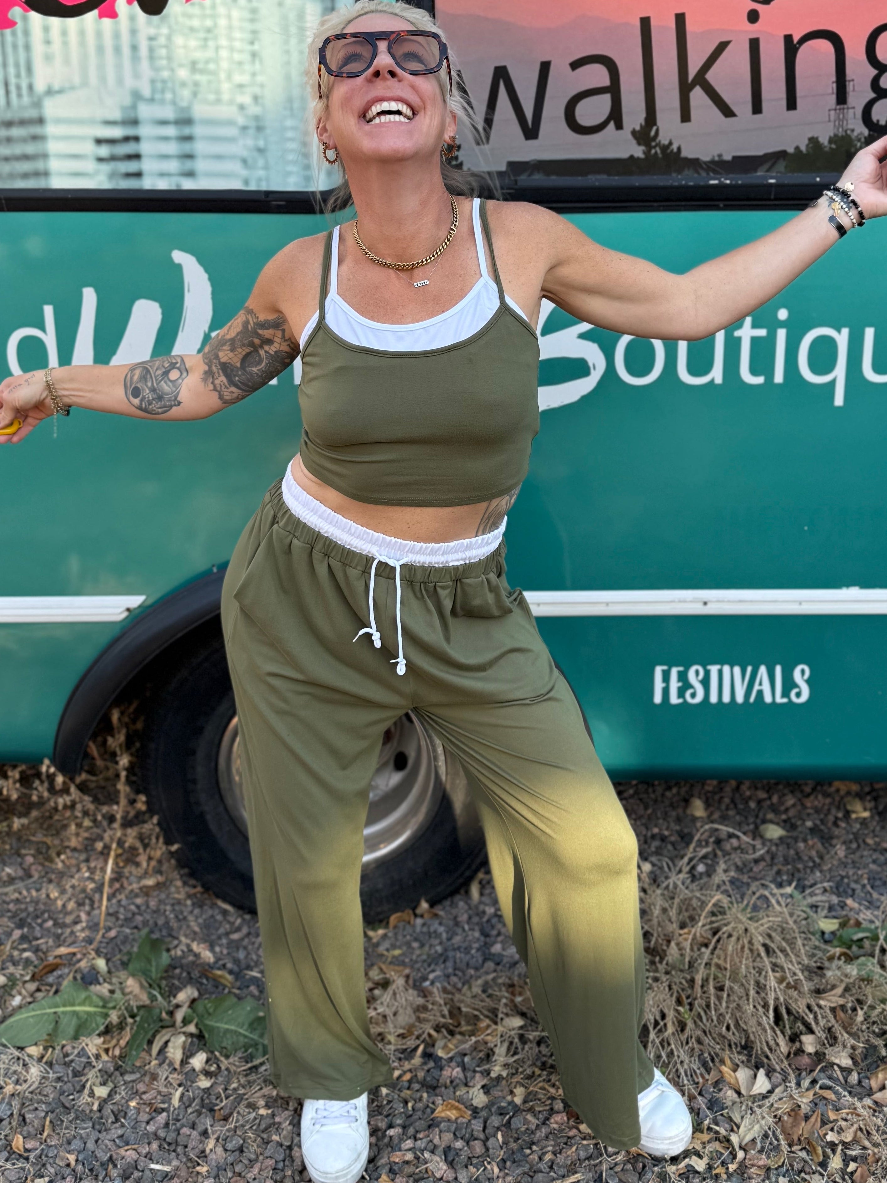 Corrine Set in Olive