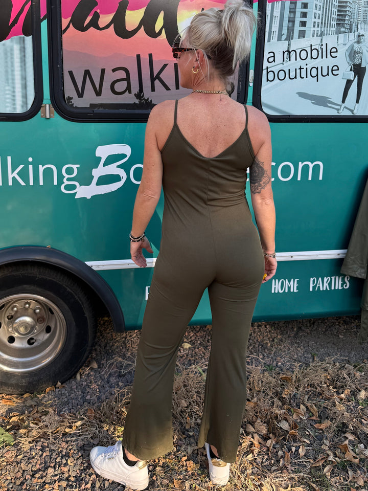 Olivia Onesie Jumpsuit in Olive