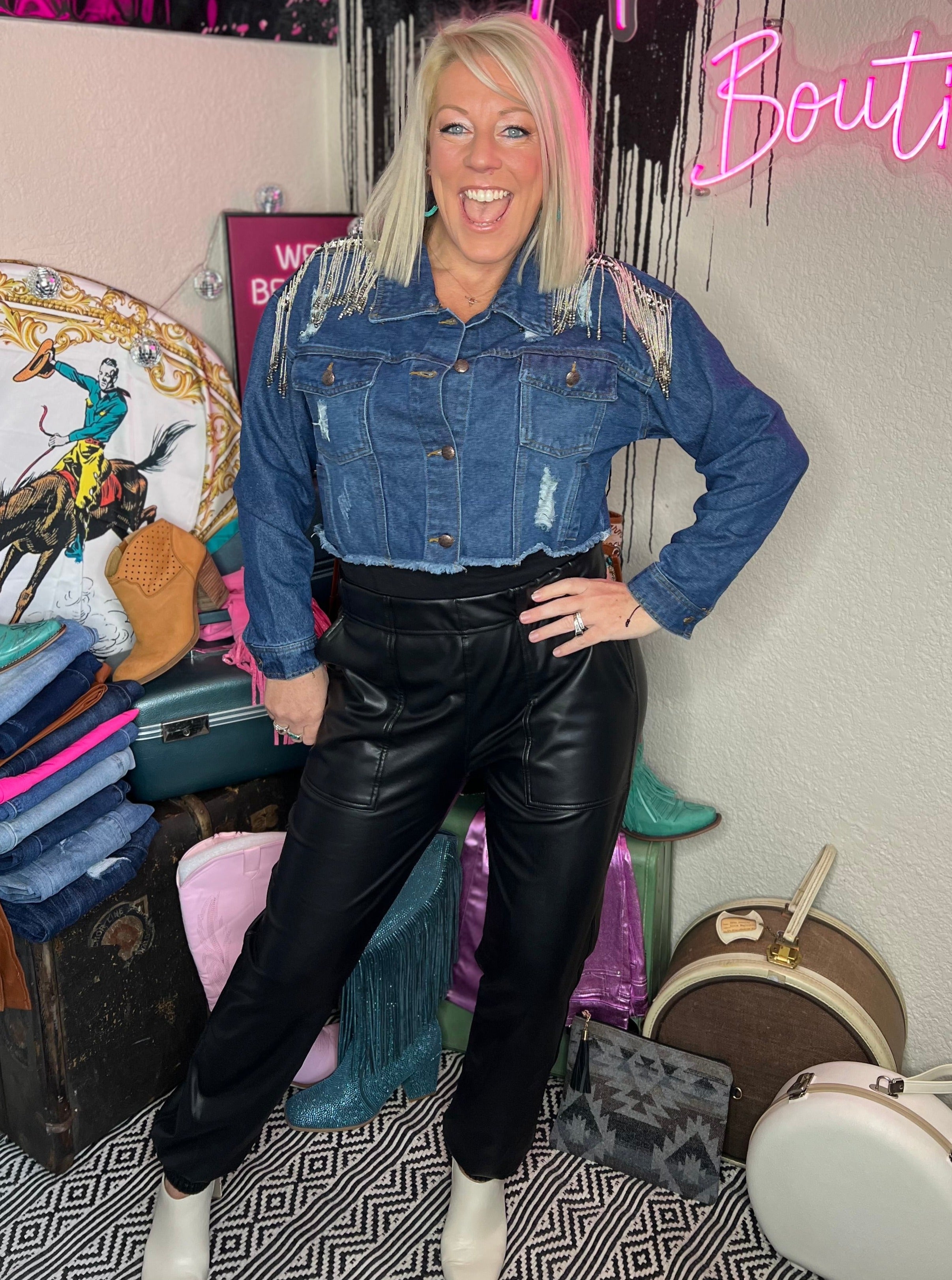 Cassidy Cowgirl Bling Jean Jacket