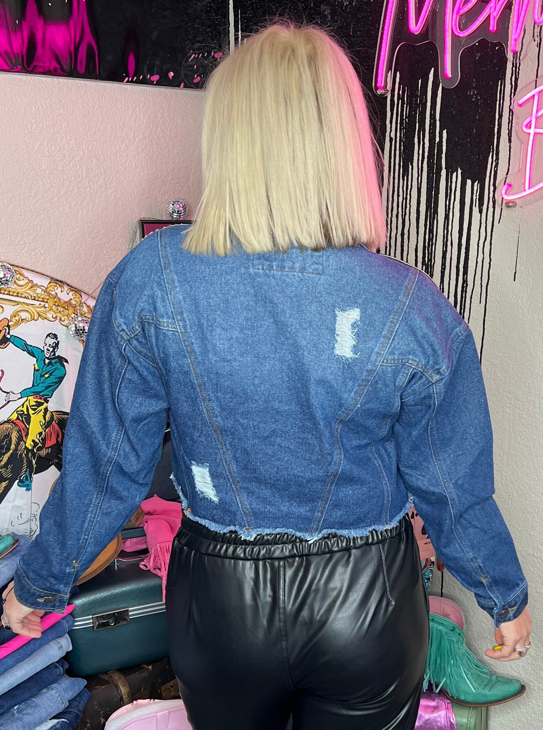 Cassidy Cowgirl Bling Jean Jacket
