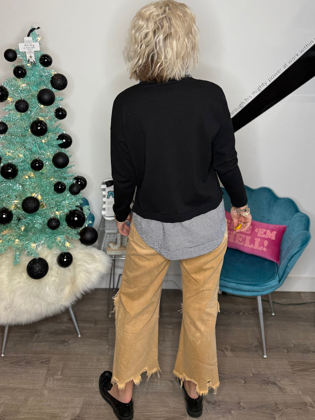 Christina Check Top