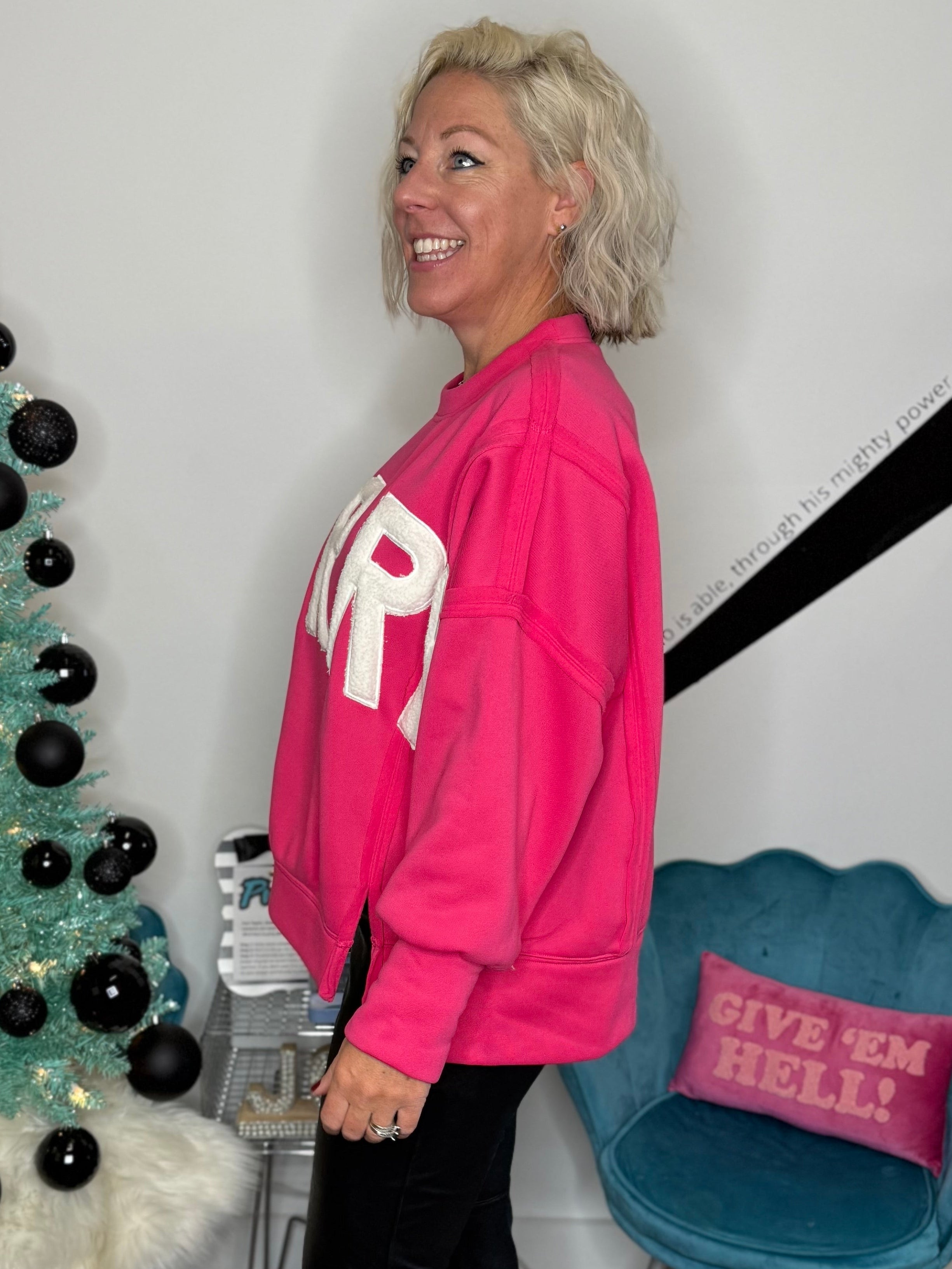Merry Sweatshirt in Pink