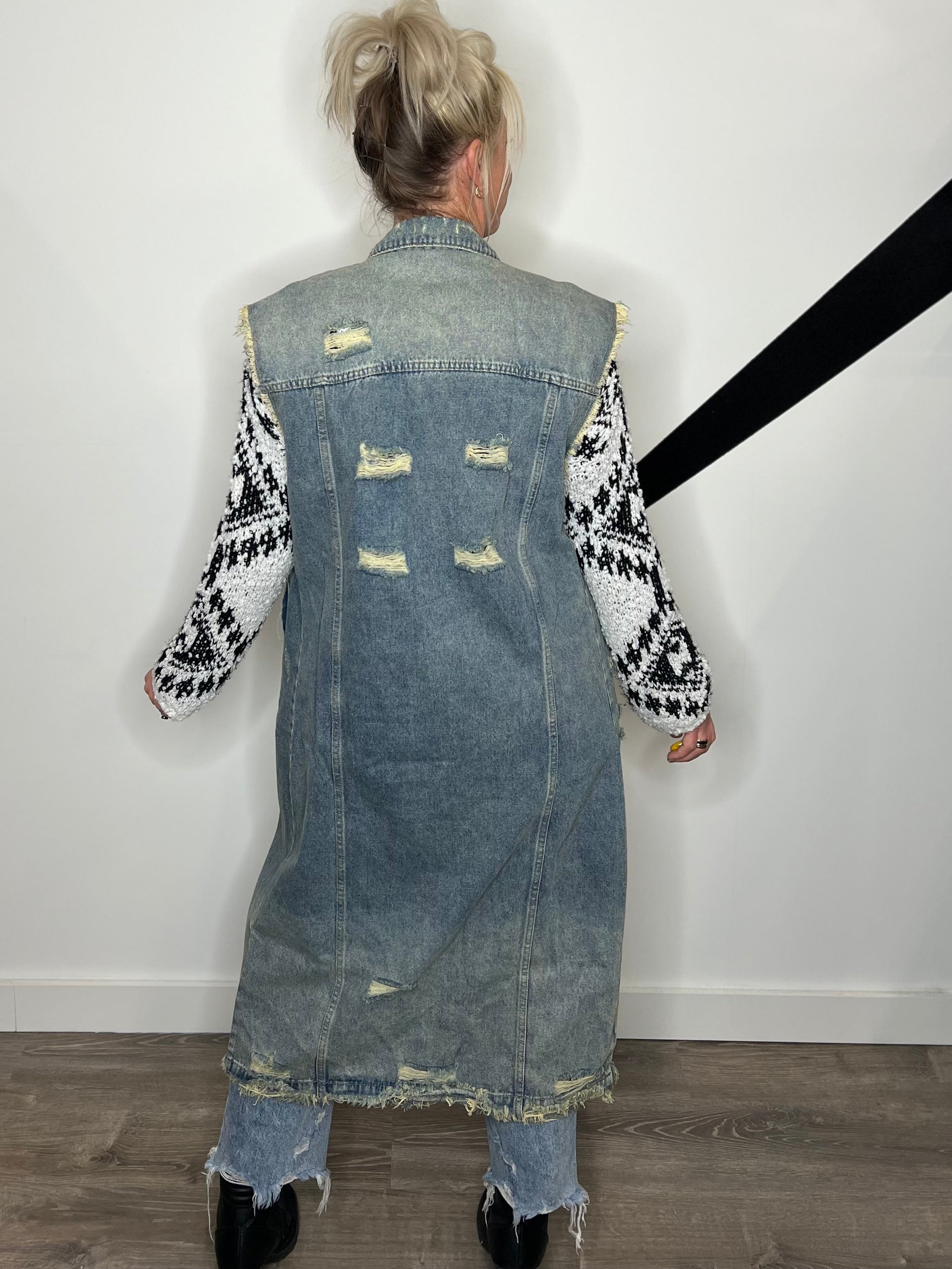 Long Jean Vest Duster