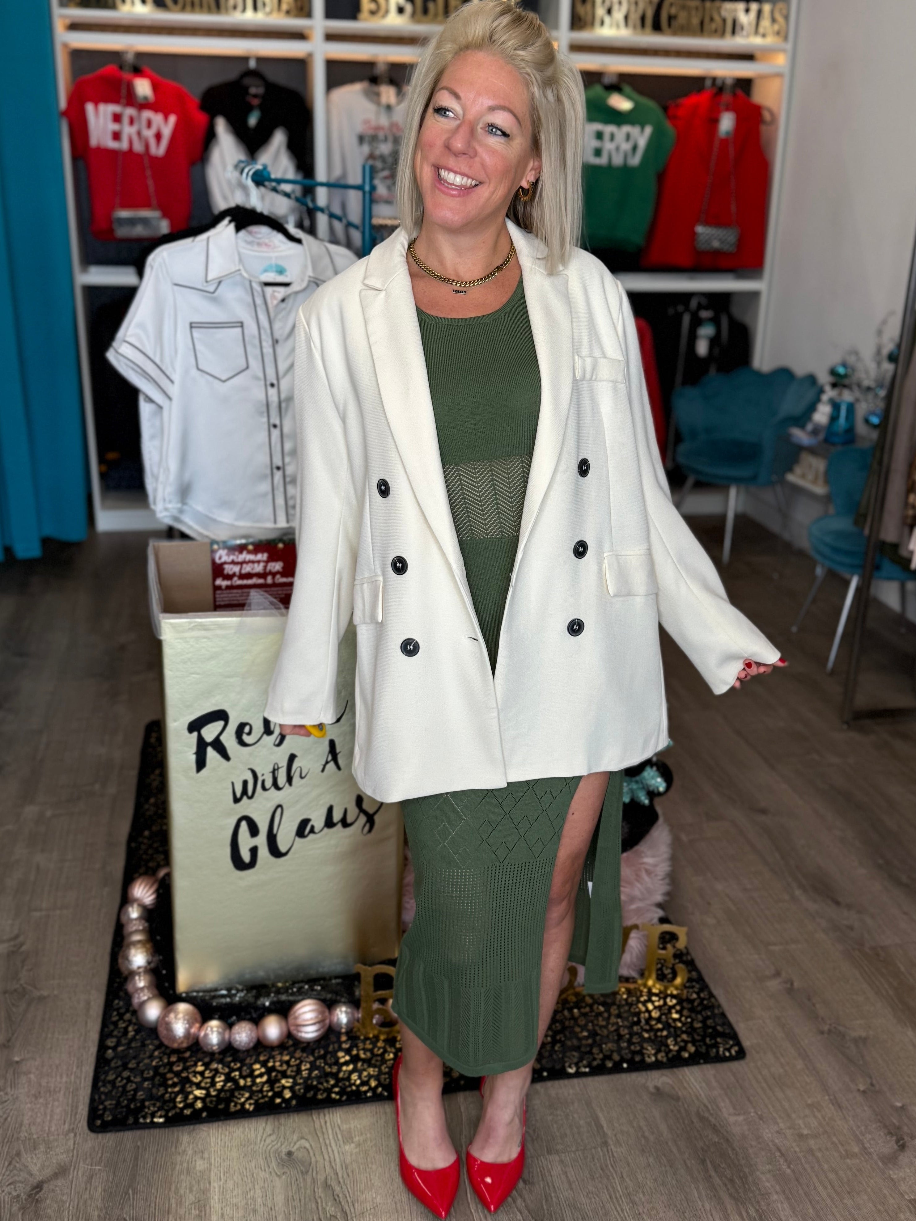 Winter White Classic Blazer