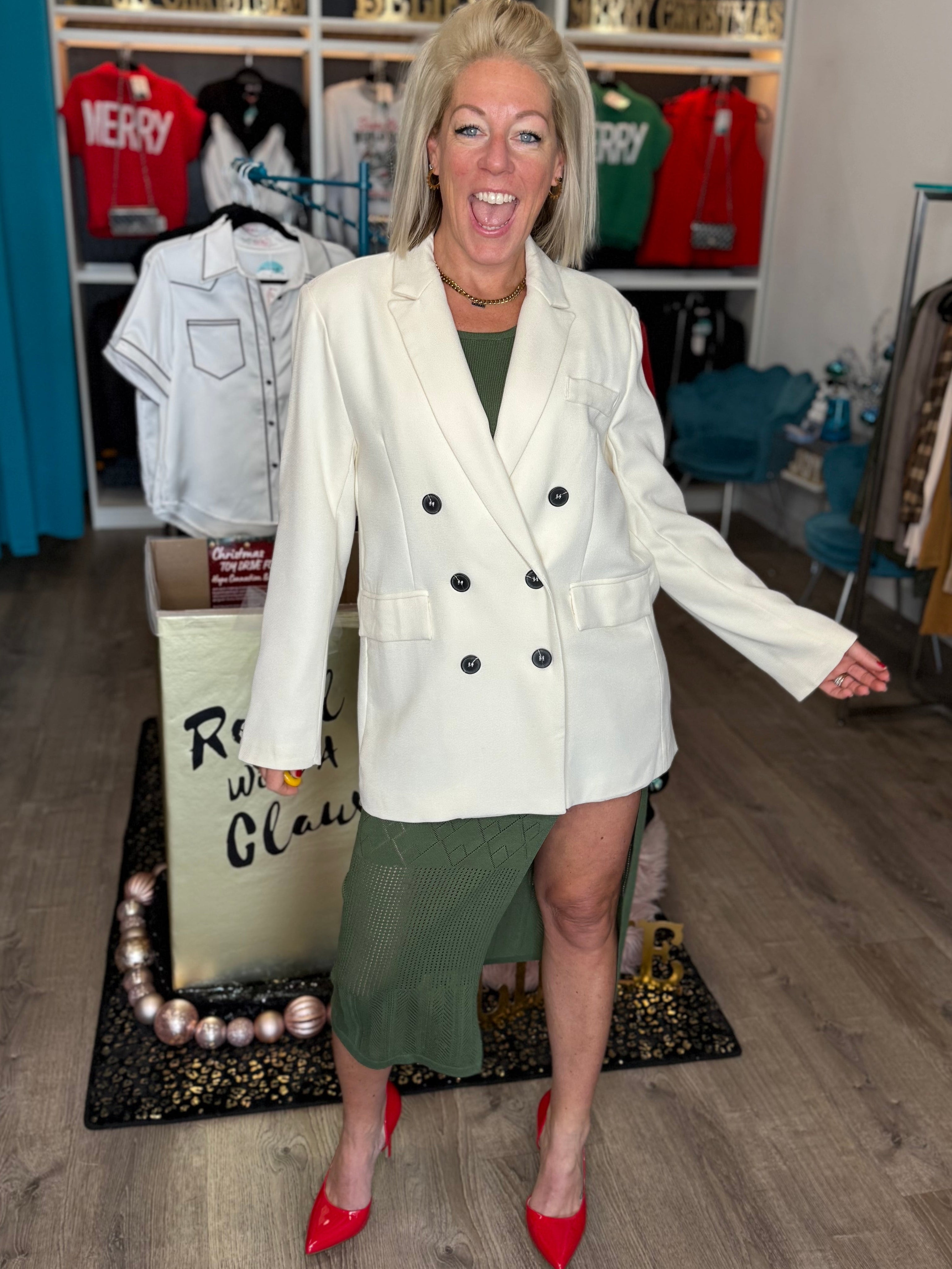 Winter White Classic Blazer