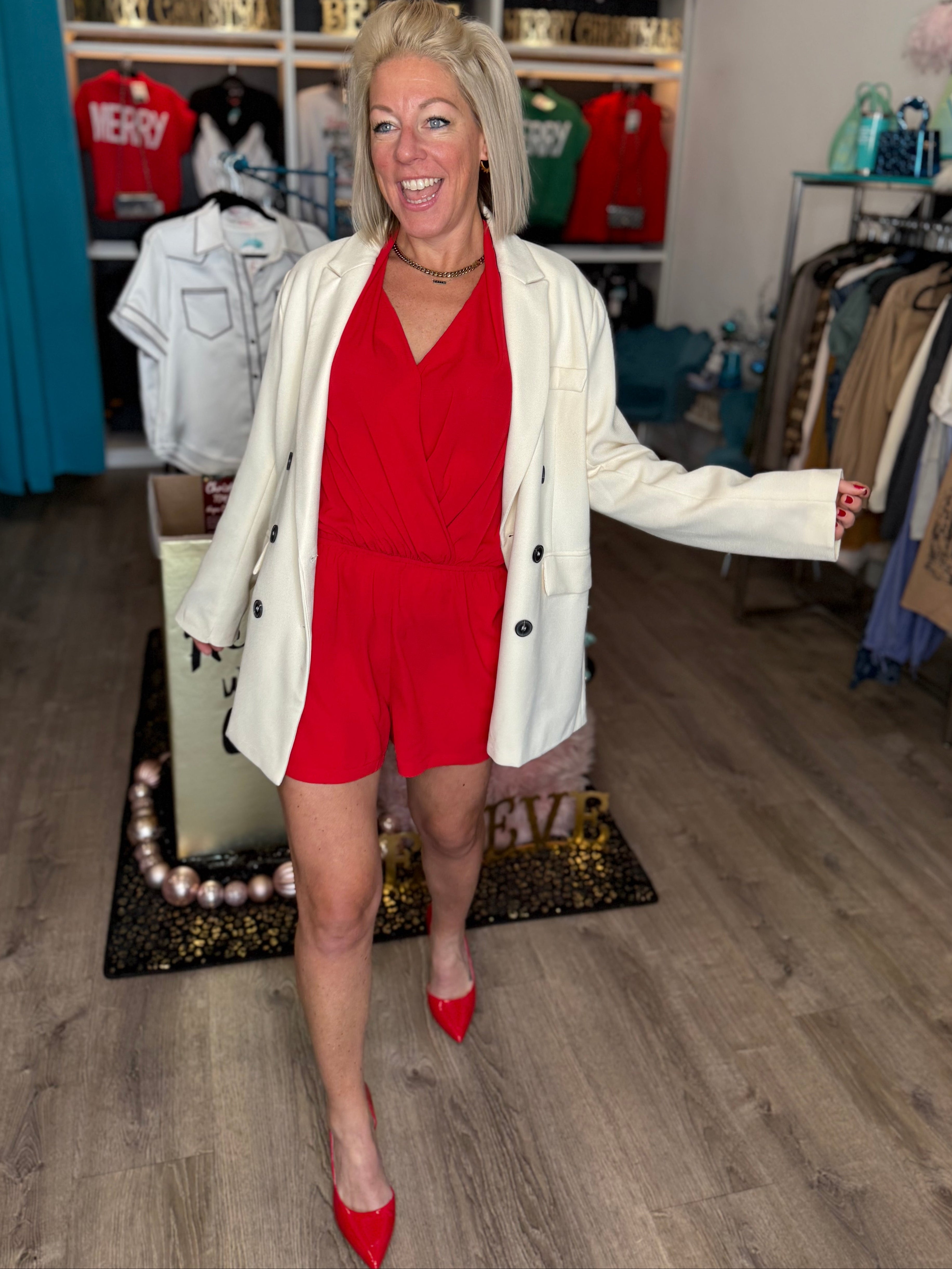 Winter White Classic Blazer