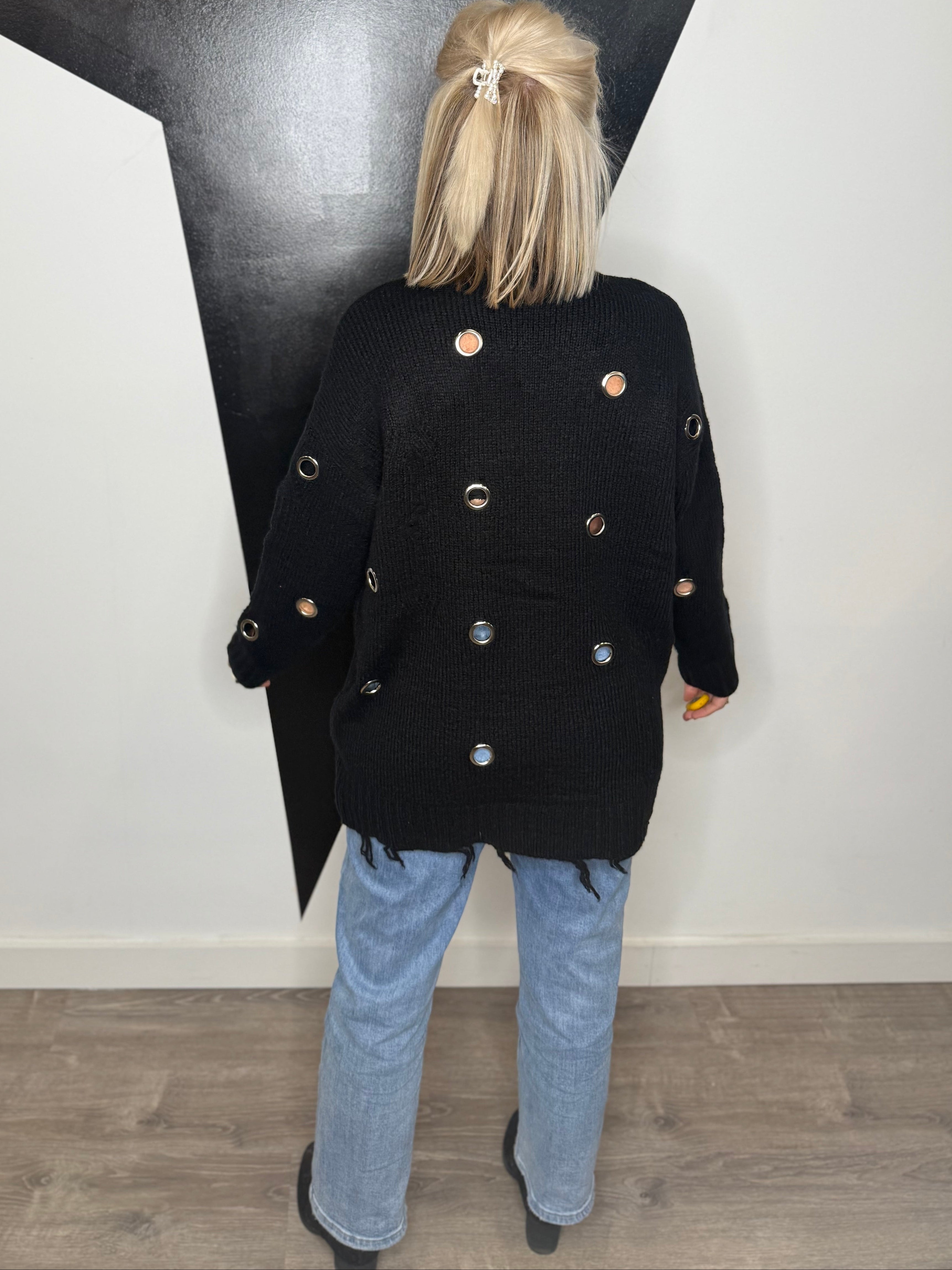 Depp Distressed Tunic Sweater