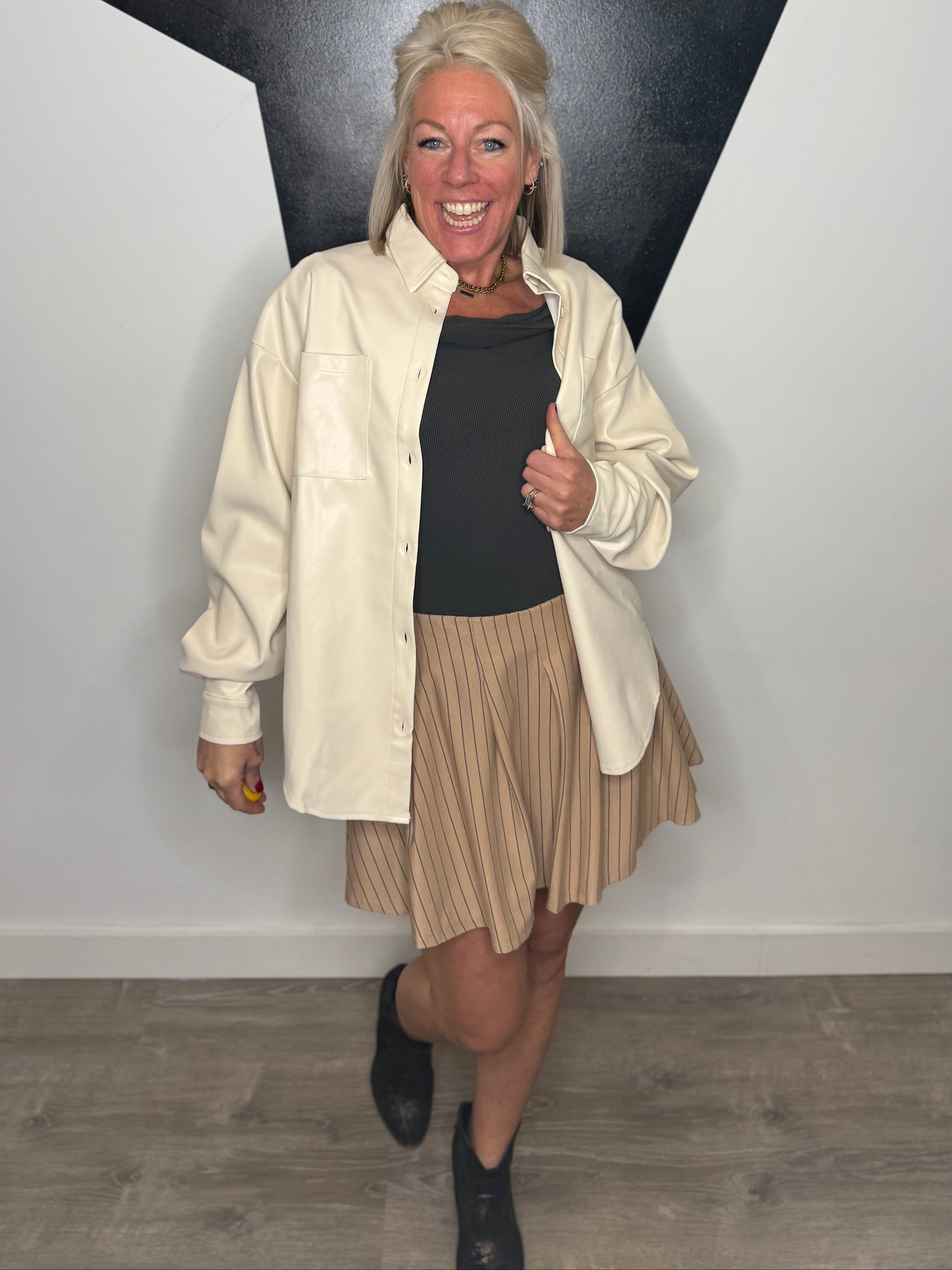 Monroe Faux Leather Shacket