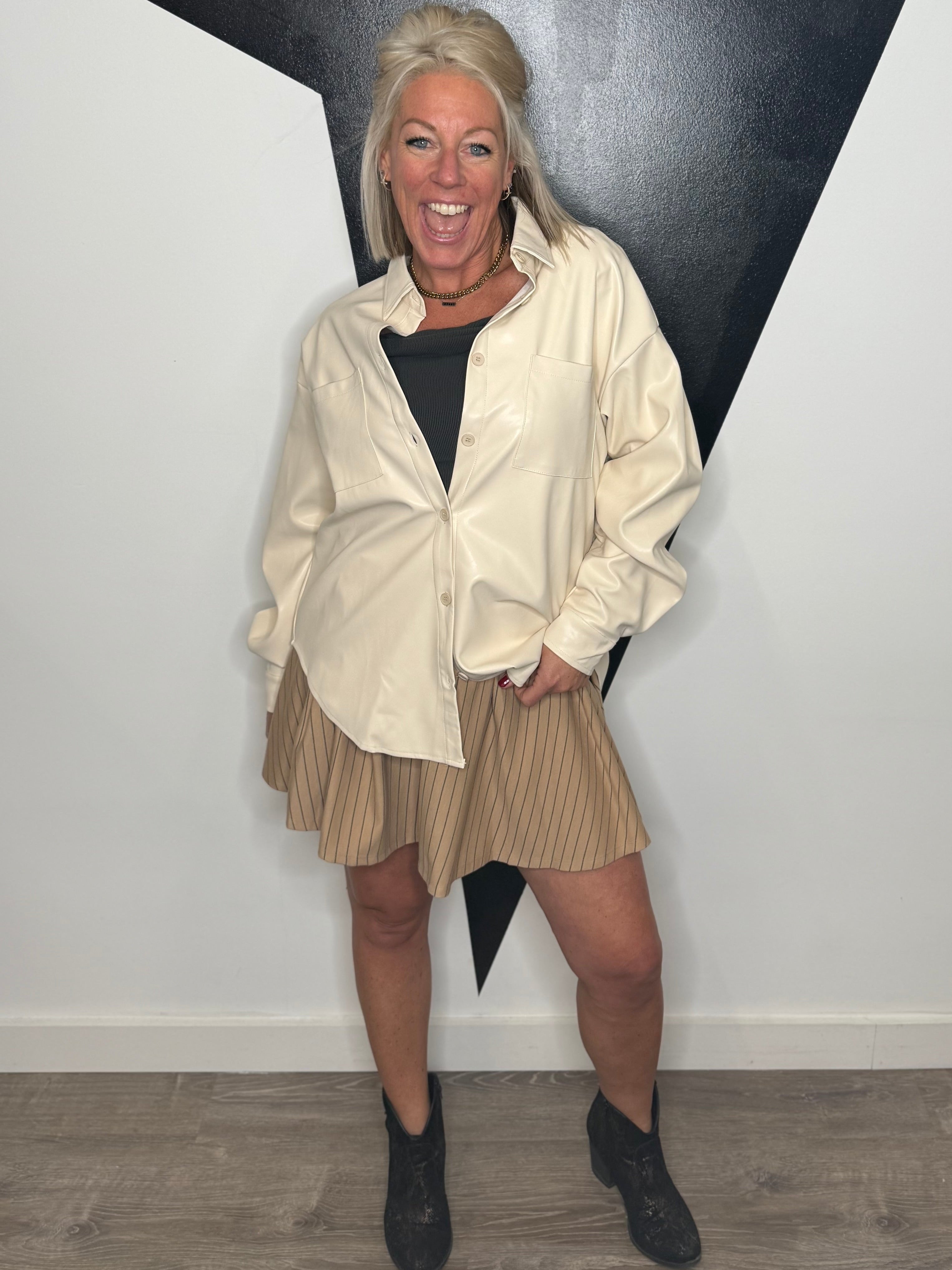 Monroe Faux Leather Shacket