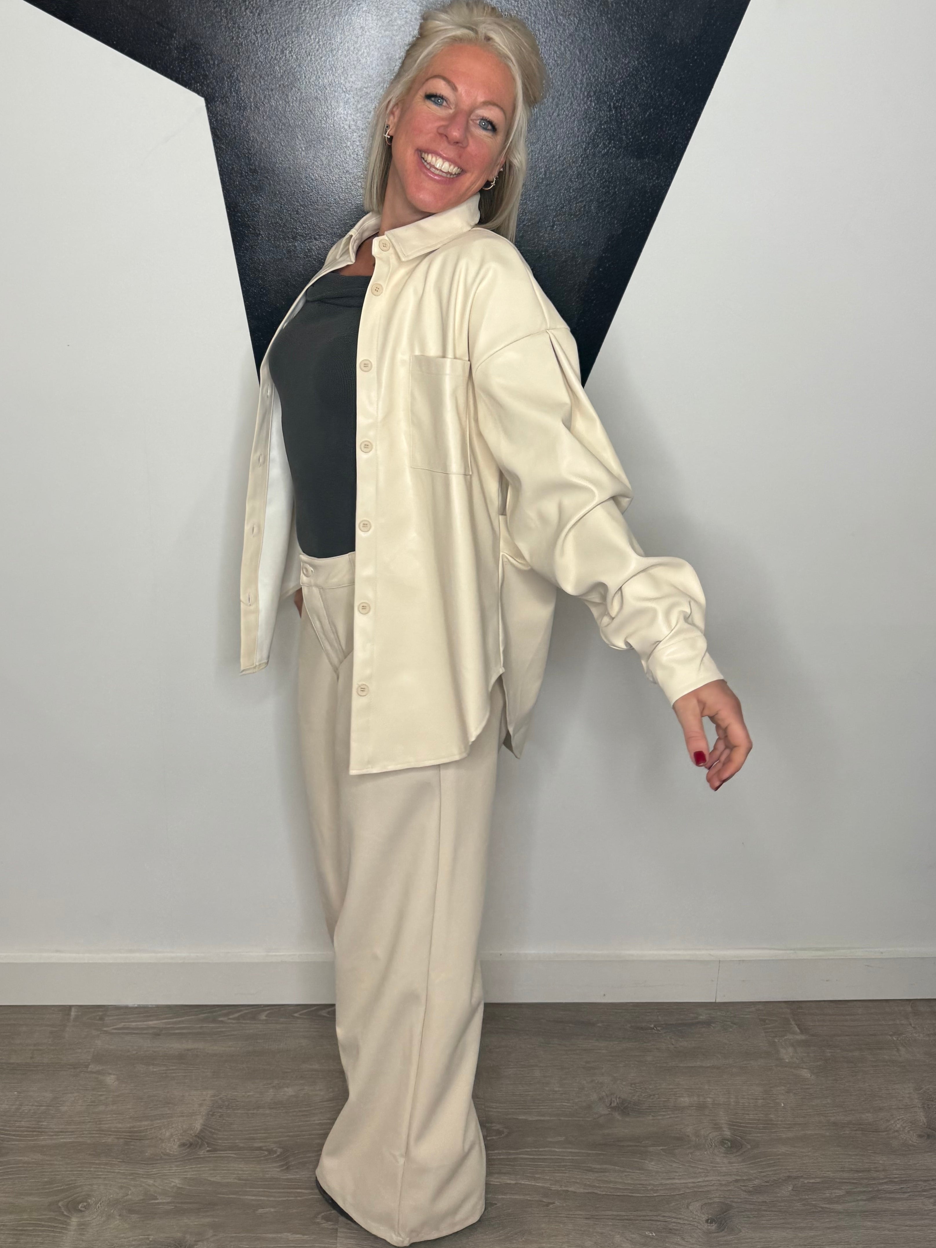 Monroe Faux Leather Shacket