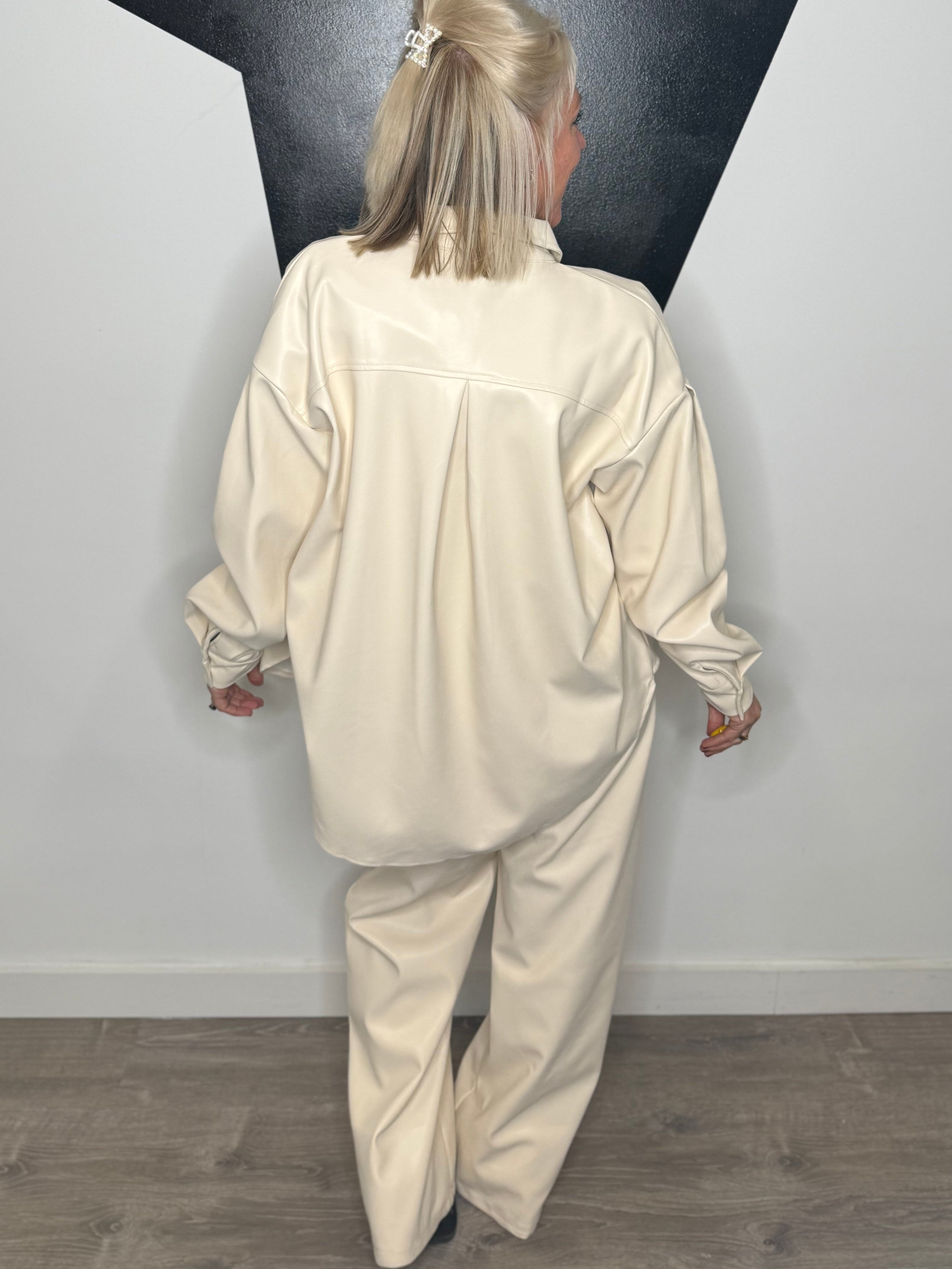 Monroe Faux Leather Shacket