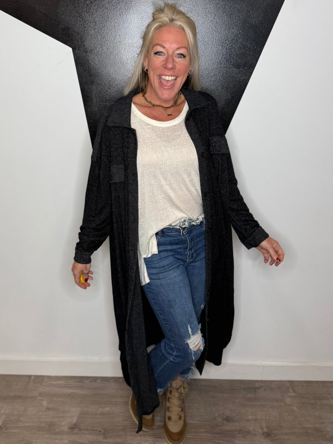 Liv Long Shacket Duster